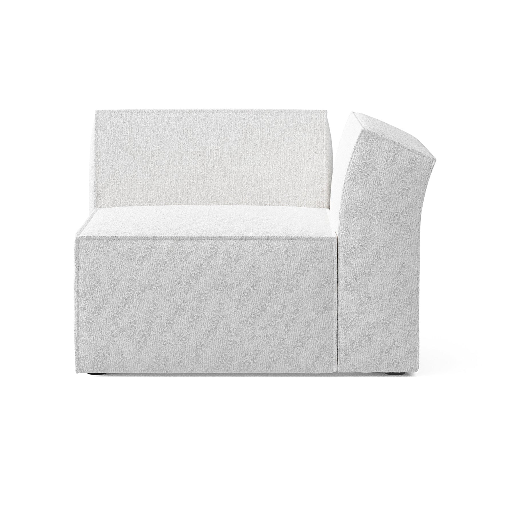 ANDO modular sofa - right-side module light gray boucle