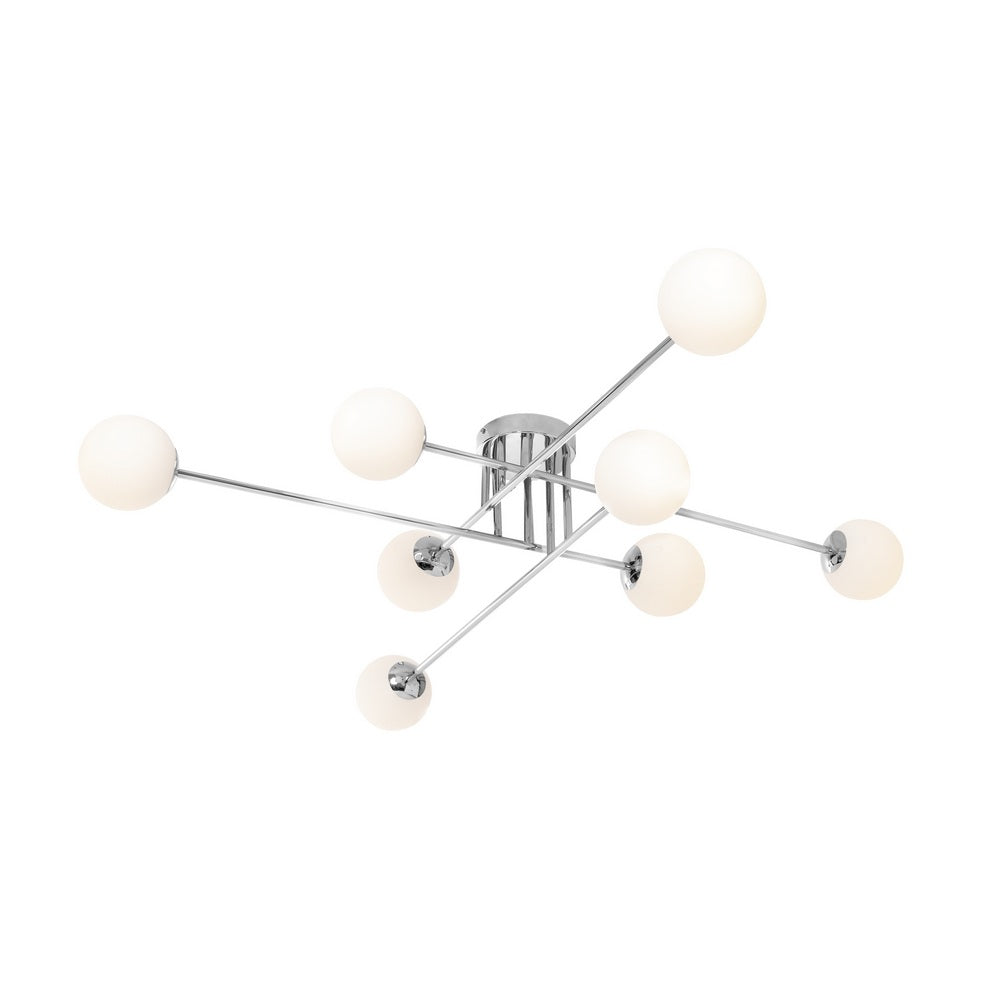 ASTRA 8 chrome ceiling lamp