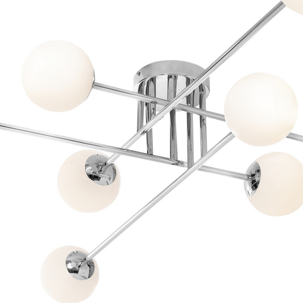 ASTRA 8 chrome ceiling lamp