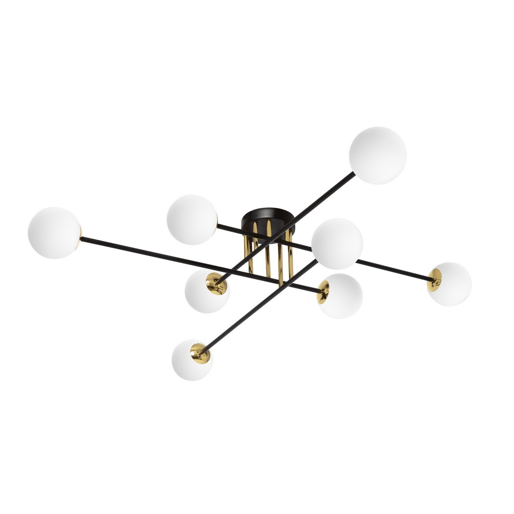 ASTRA 8 ceiling lamp black with gold