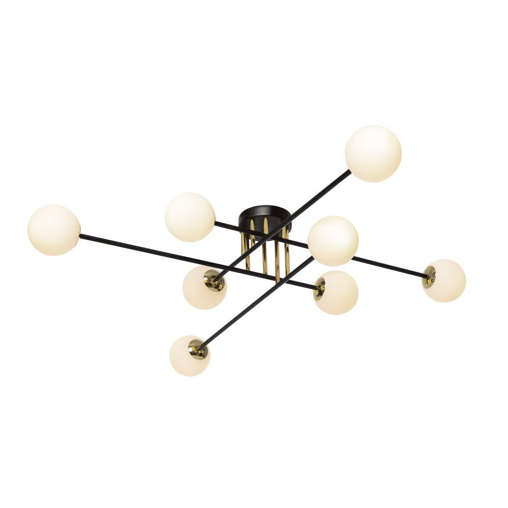 ASTRA 8 ceiling lamp black with gold