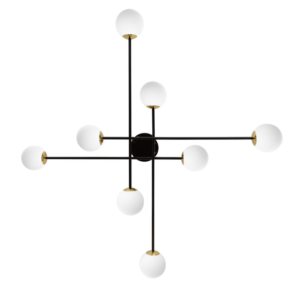 ASTRA 8 ceiling lamp black with gold