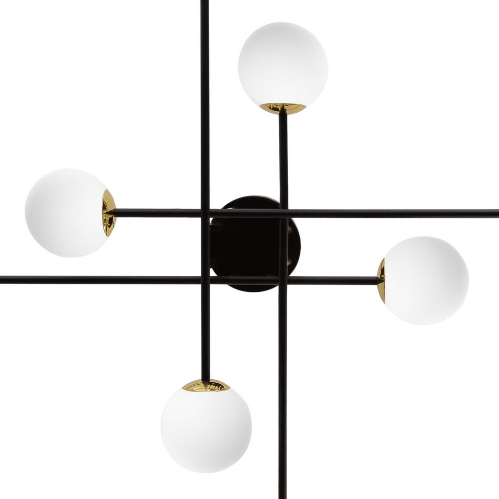 ASTRA 8 ceiling lamp black with gold