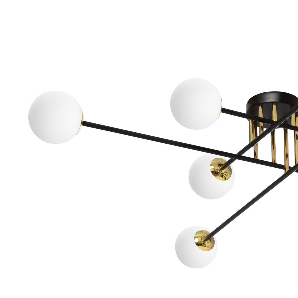 ASTRA 8 ceiling lamp black with gold