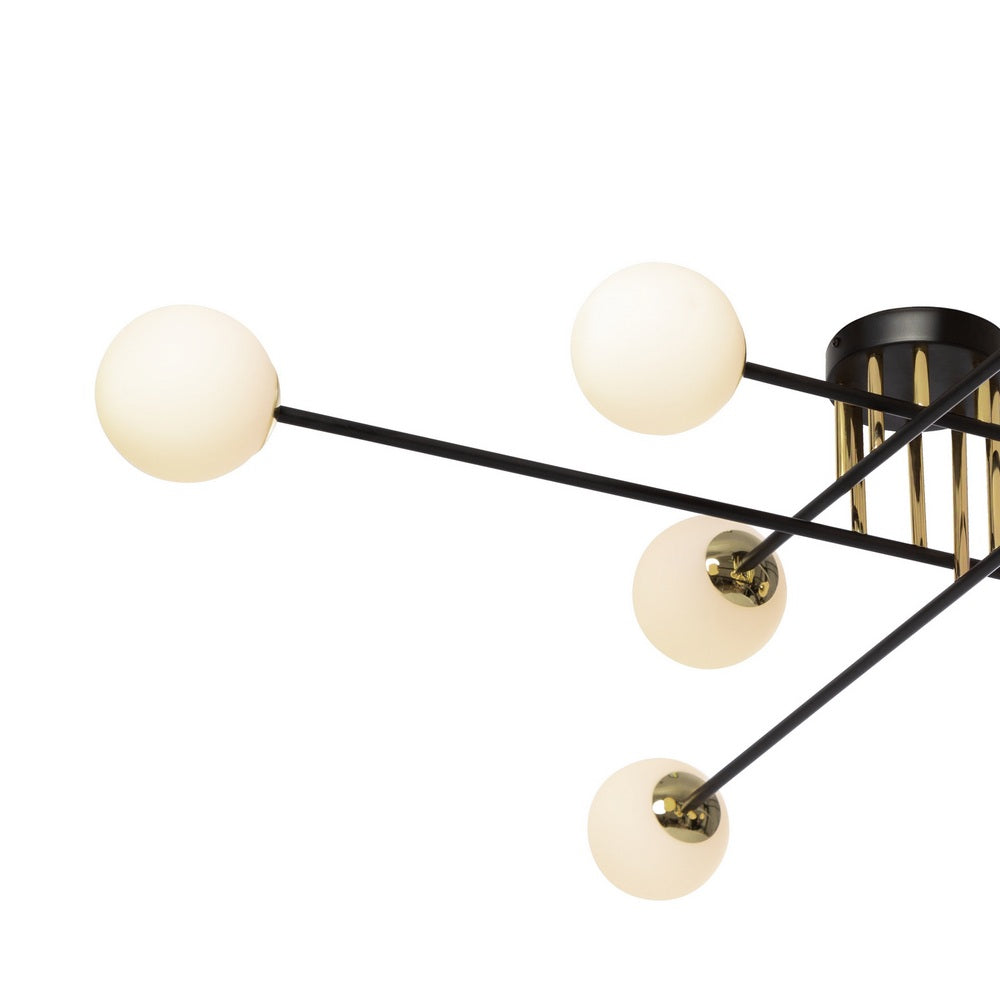 ASTRA 8 ceiling lamp black with gold