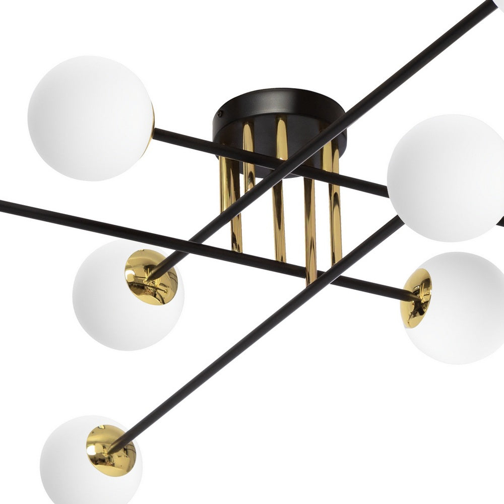 ASTRA 8 ceiling lamp black with gold