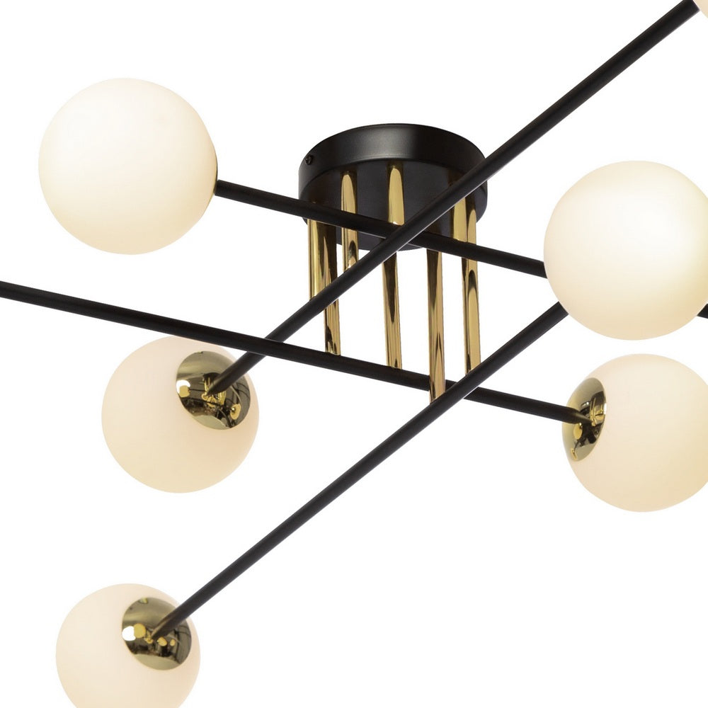 ASTRA 8 ceiling lamp black with gold