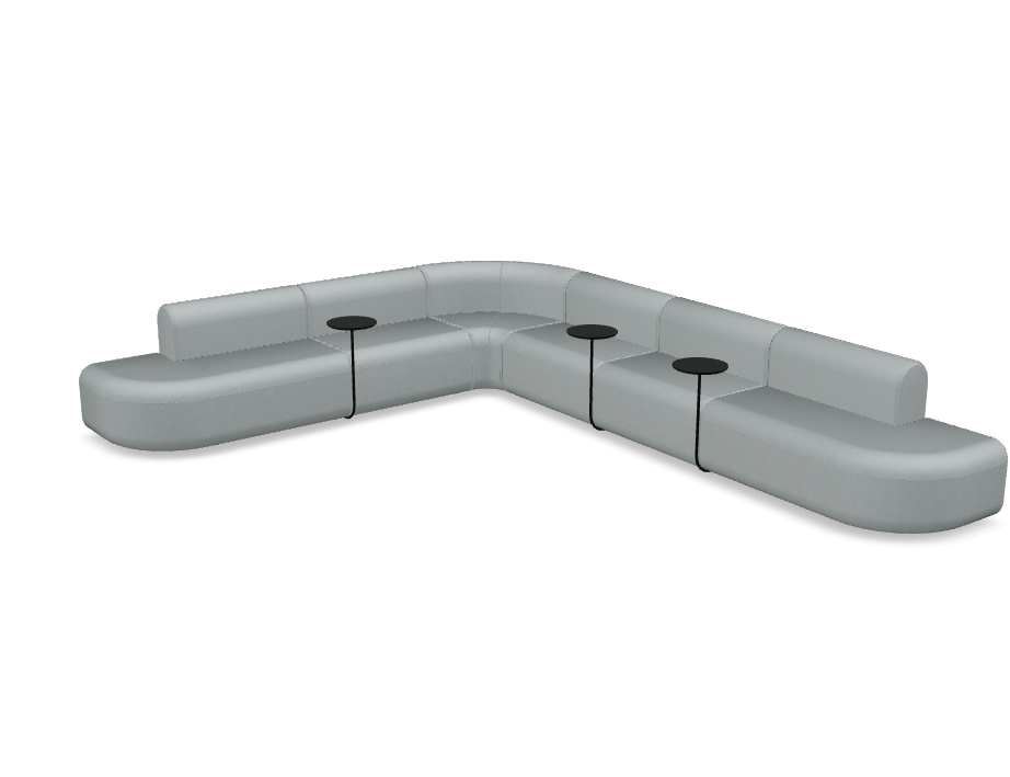 6-Modul-Ecksofa, gepolsterter Artico