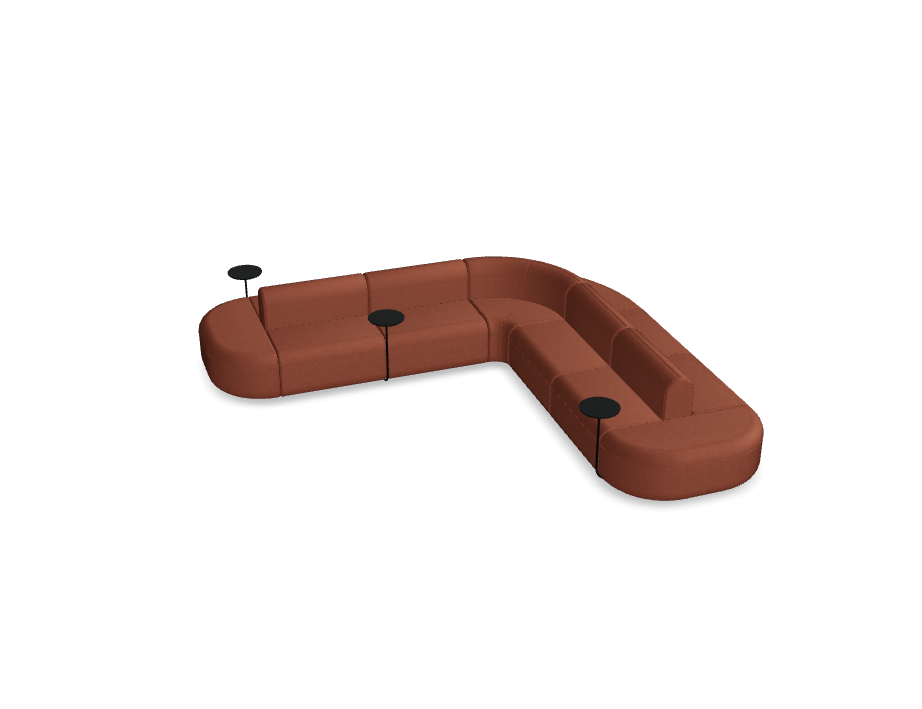 8-Modul-Ecksofa Doppelpolsterte Artico