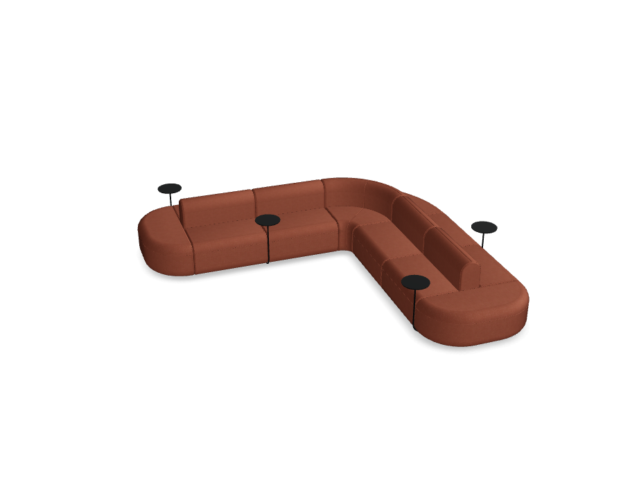 8-Modul-Ecksofa Doppelpolsterte Artico