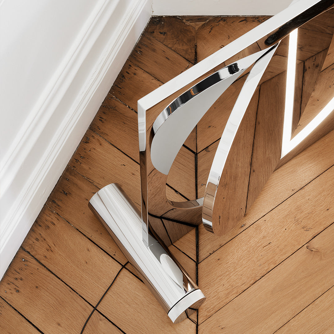 MOONSETTER chrome floor lamp