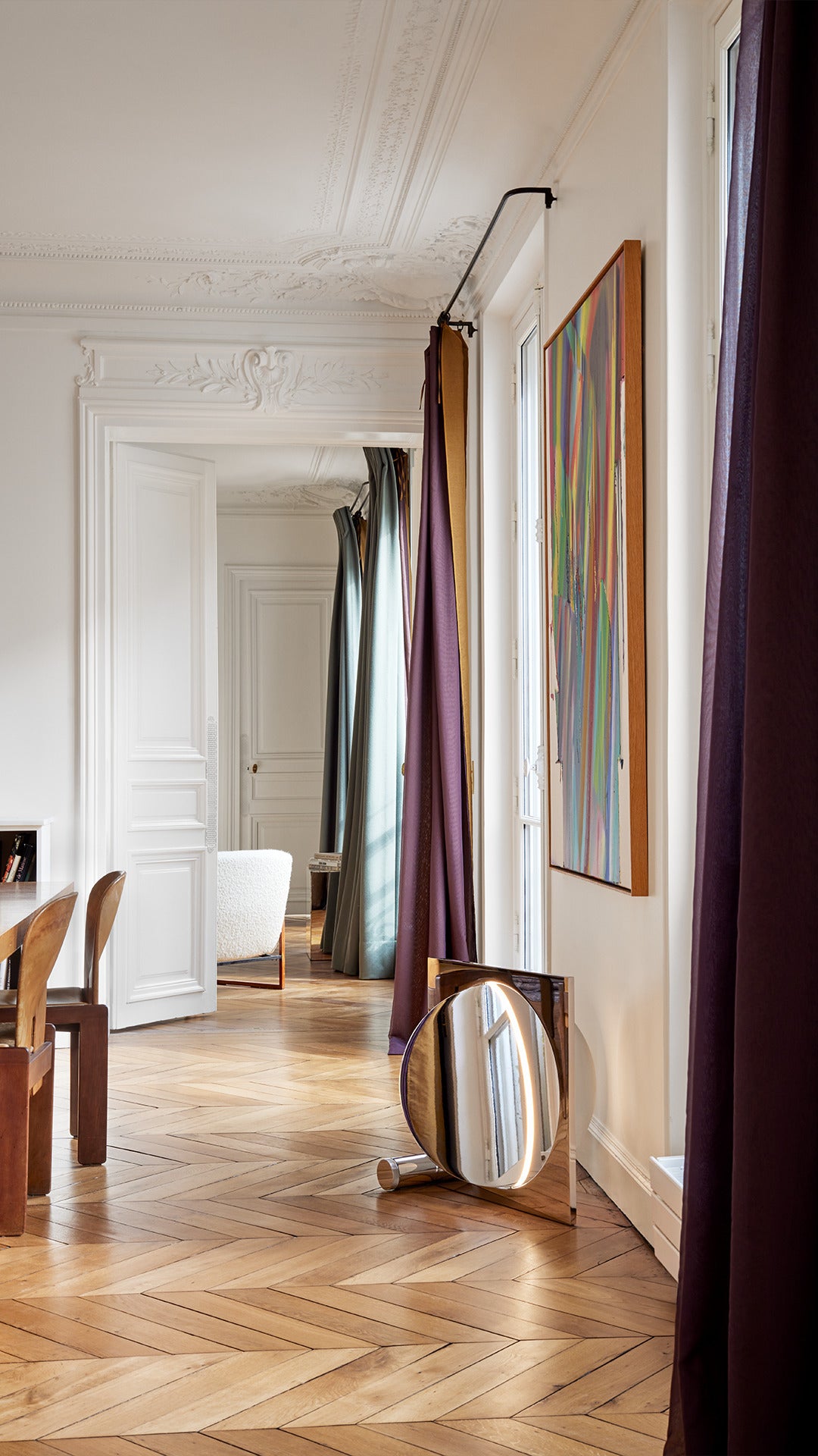 MOONSETTER chrome floor lamp