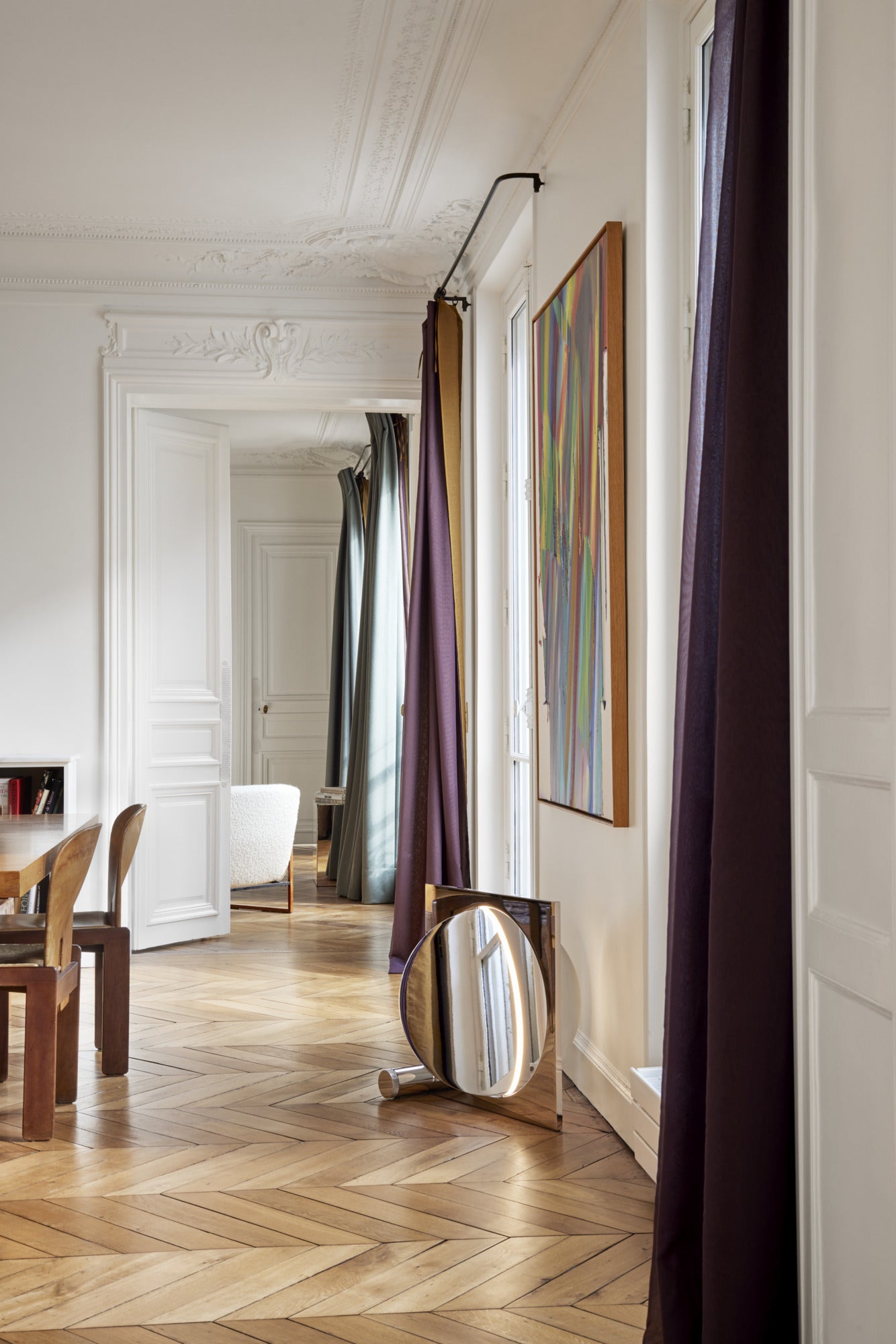 MOONSETTER chrome floor lamp