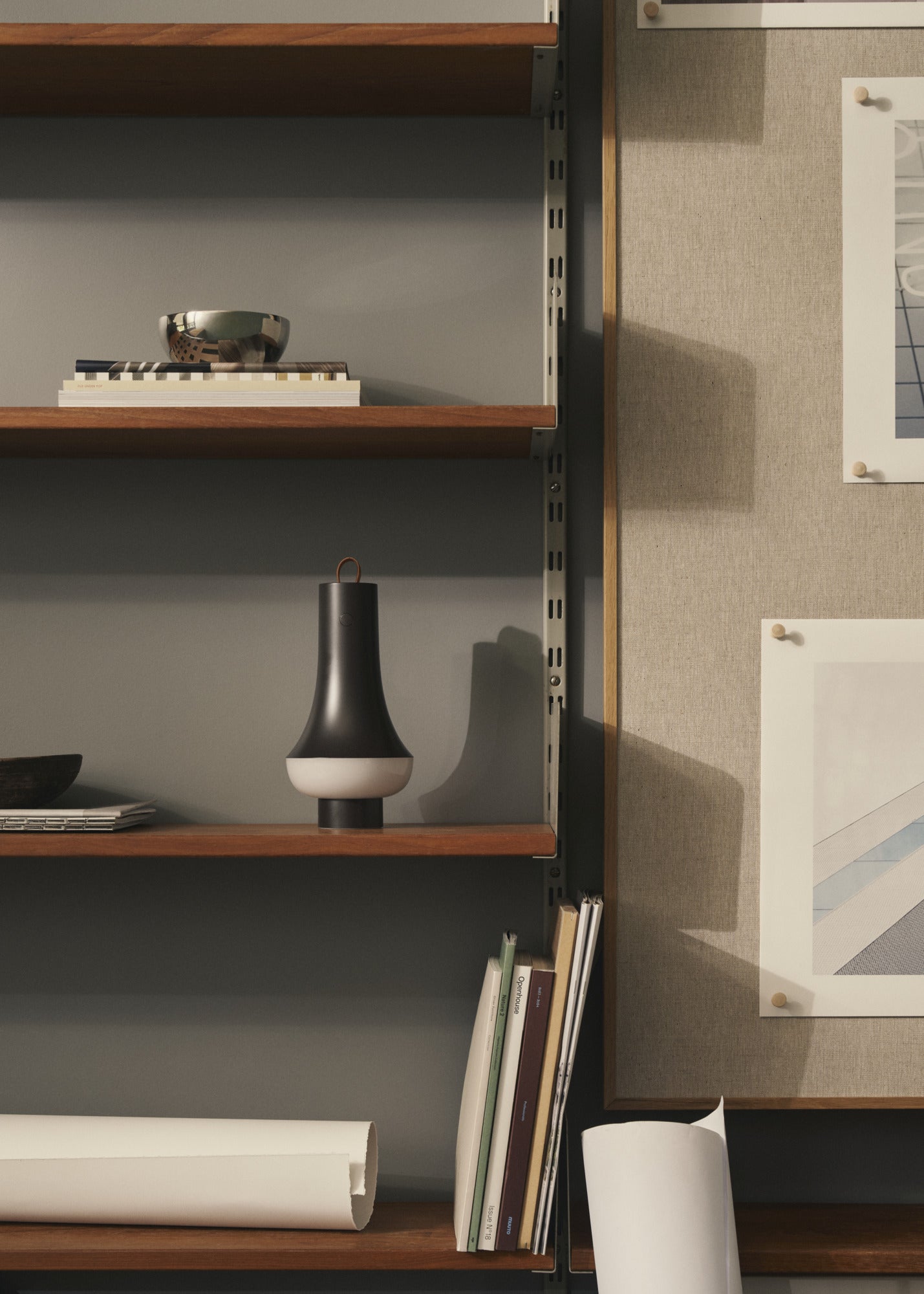 Portable lamp TOMOSHI dark brown