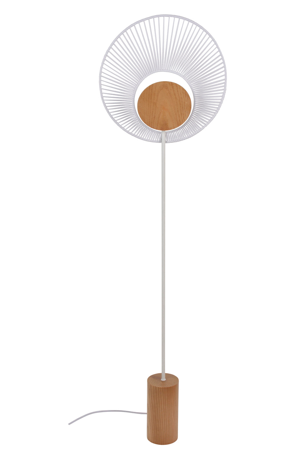 Auster weiße Stehlampe