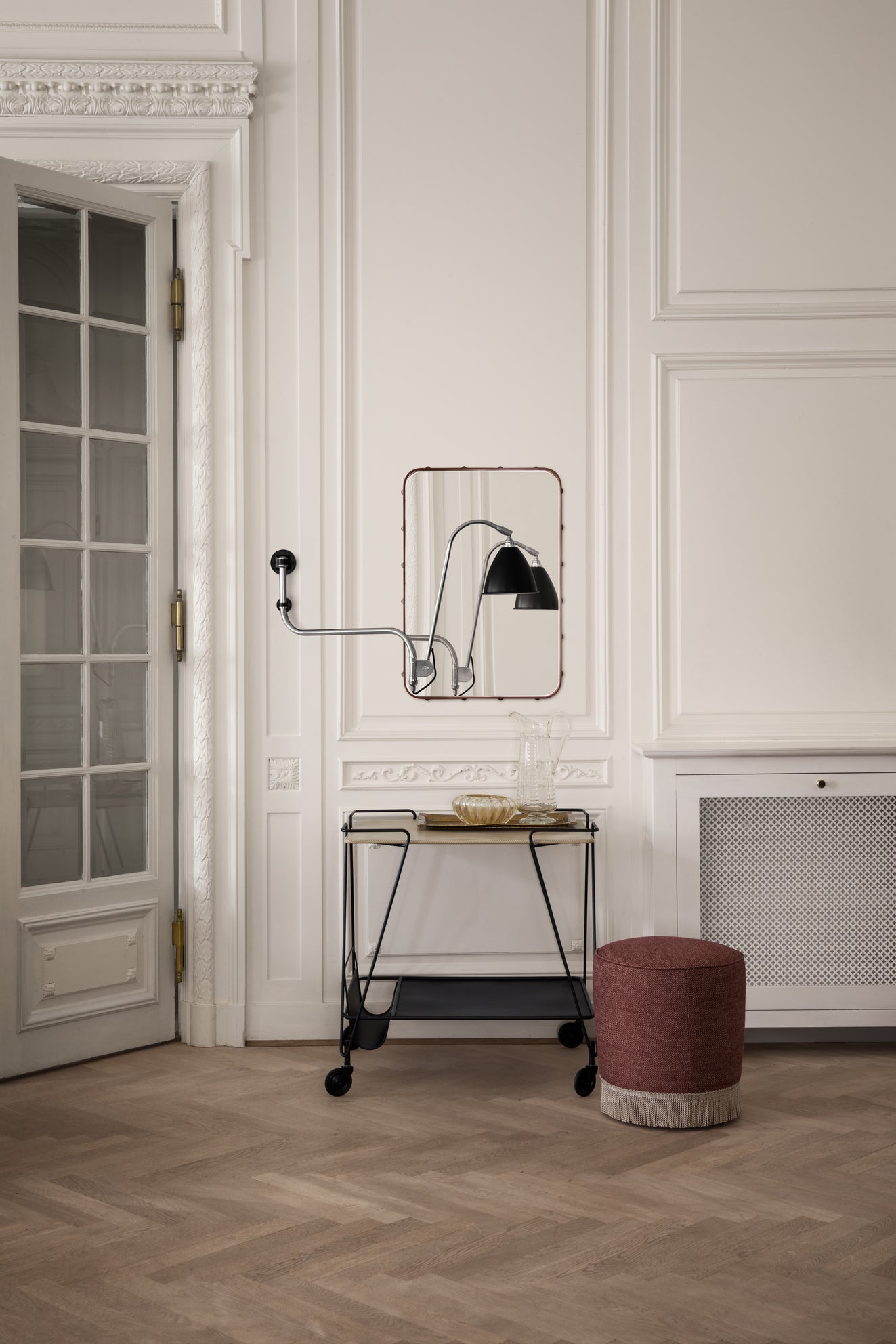 ADNET Mirror black leather