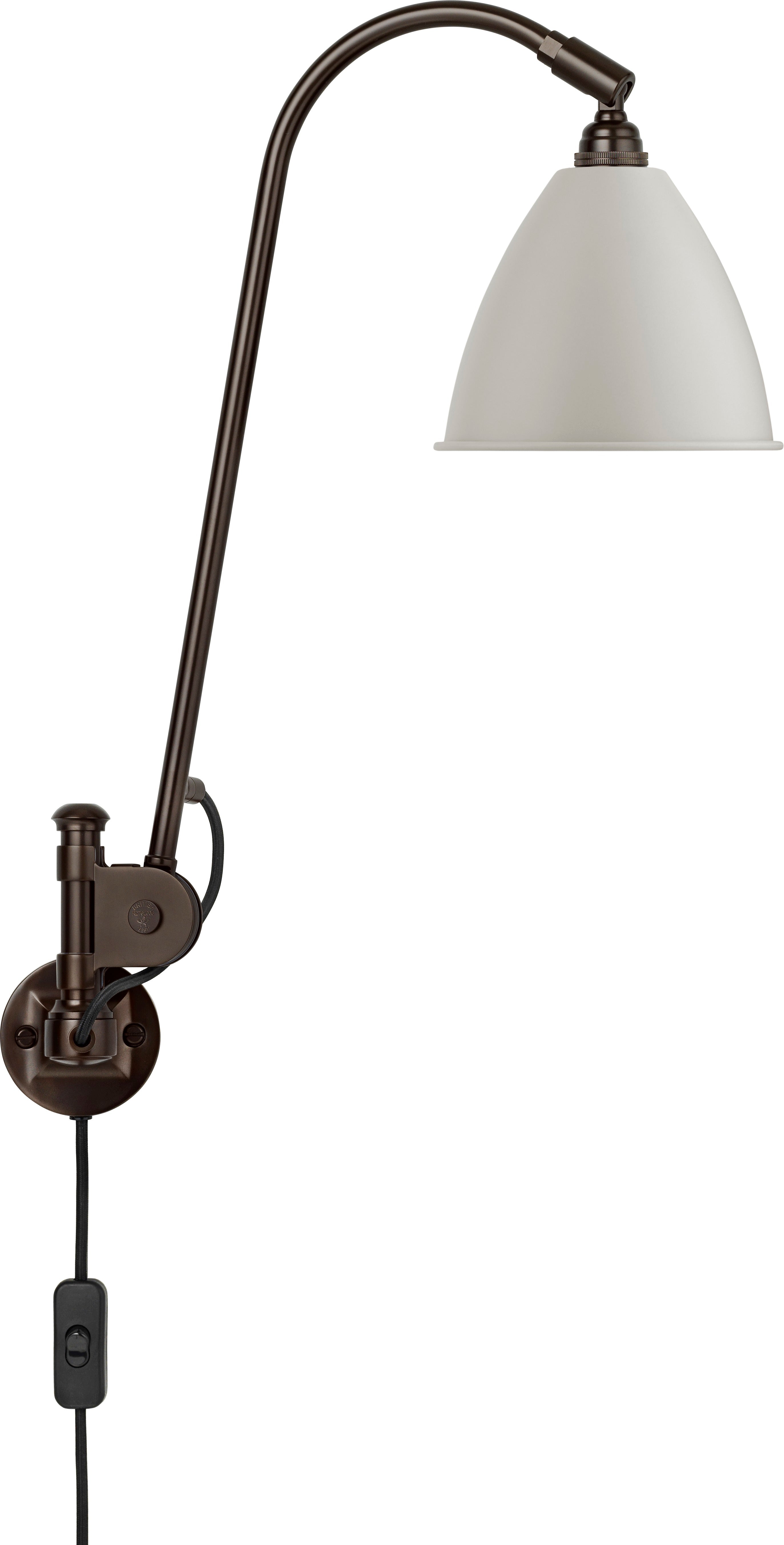 Wandleuchte BESTLITE BL5 schwarz mit cremefarbenem Schirm