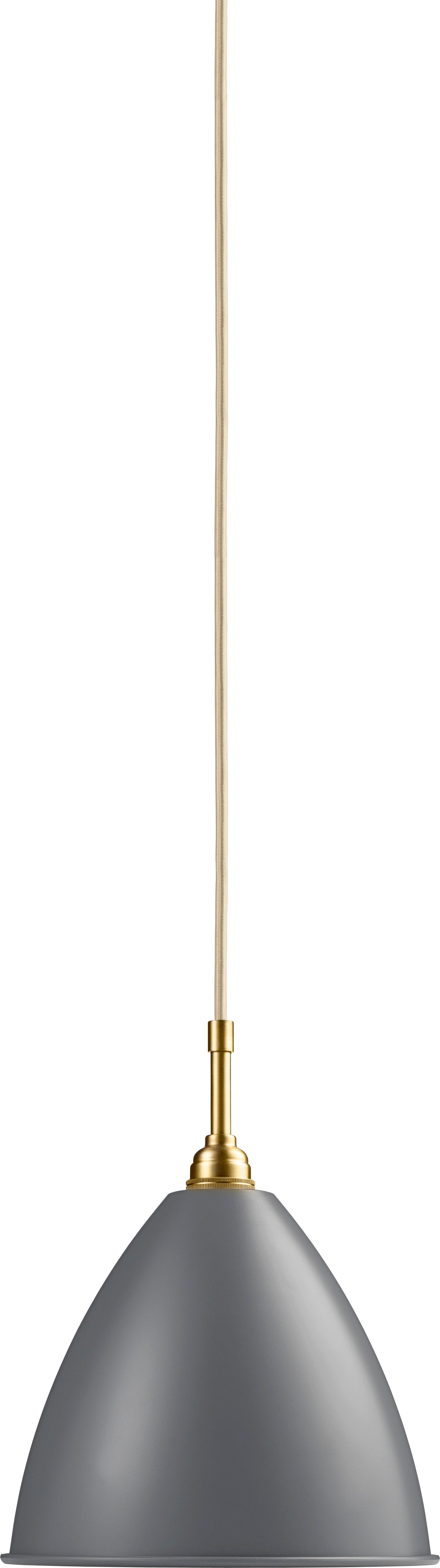 Pendelleuchte BESTLITE BL9 Messing mit grauem Schirm