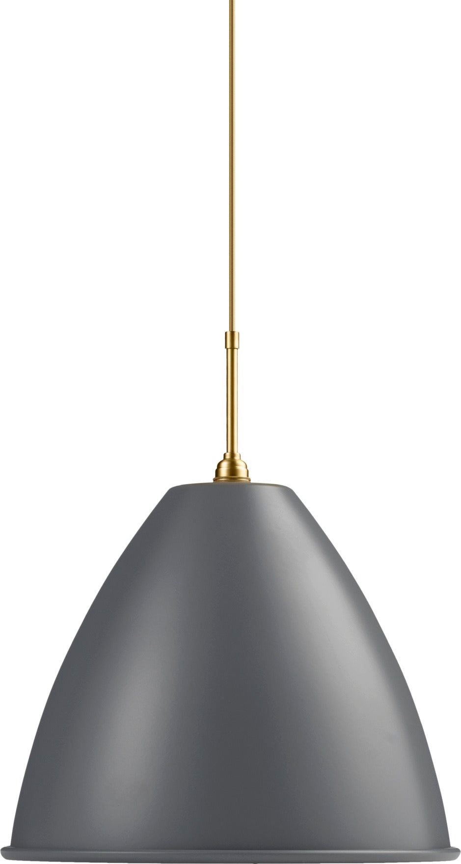 Pendelleuchte BESTLITE BL9 Messing mit grauem Schirm