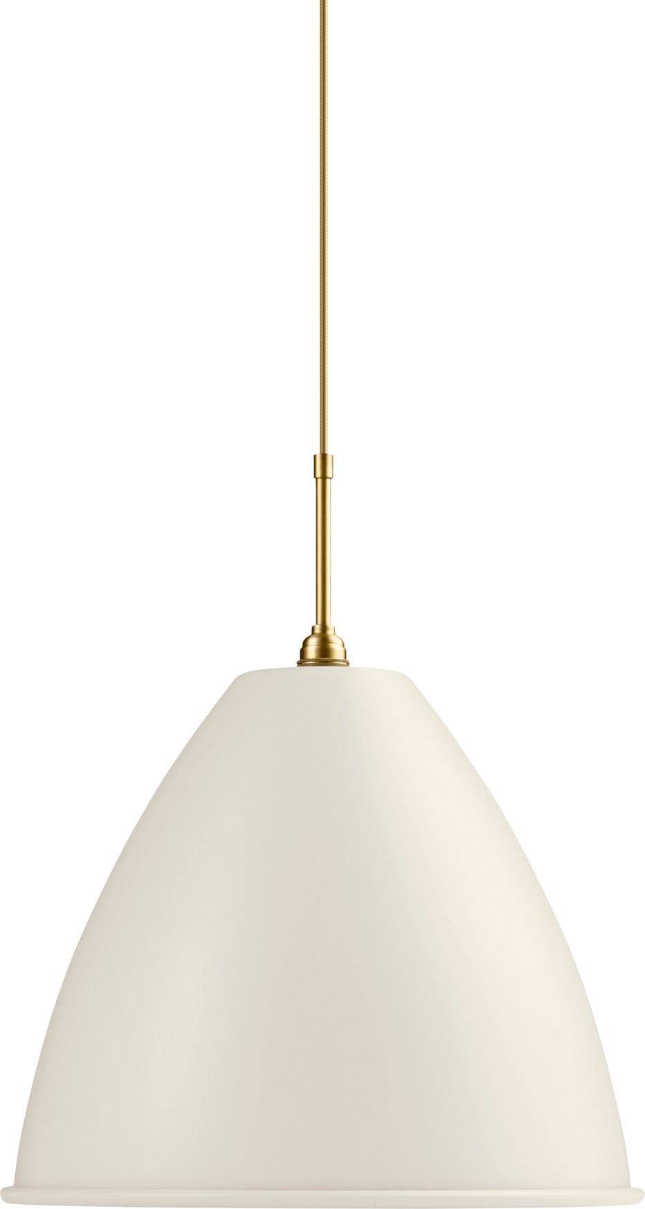 Pendelleuchte BESTLITE BL9 Messing mit cremefarbenem Schirm