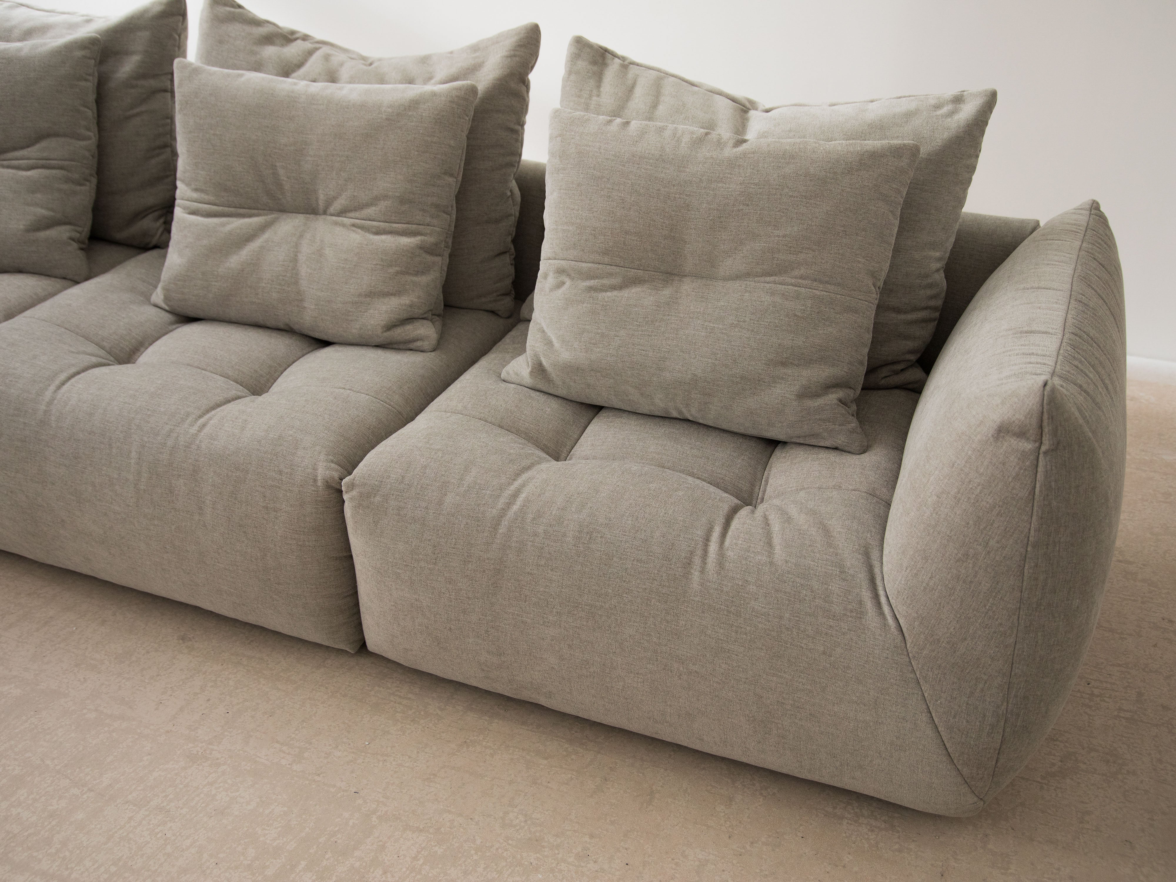 Velvet Modular Right Corner Sofa, "Bloom", 3 Seats, Sand, 316x216x95
Made in Europe