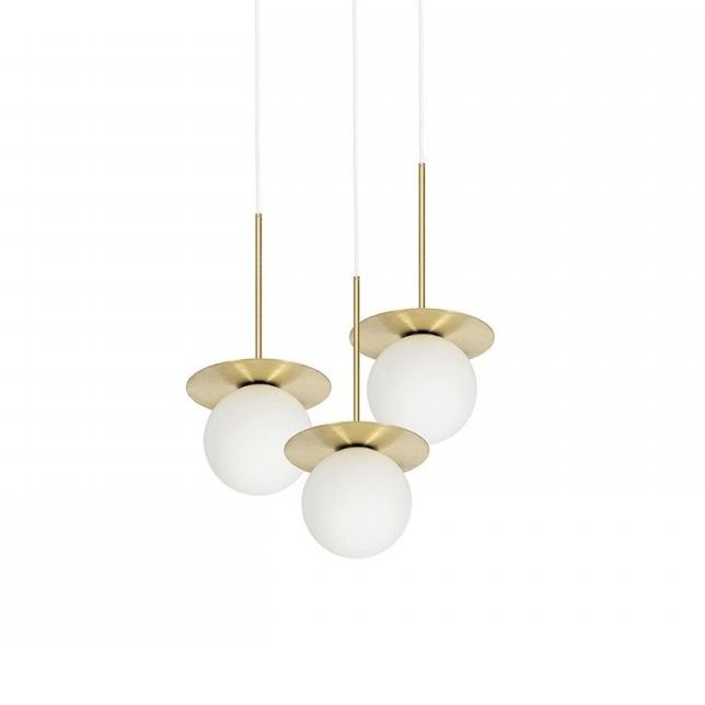 BORRA 3P Gold Pendant Lamp