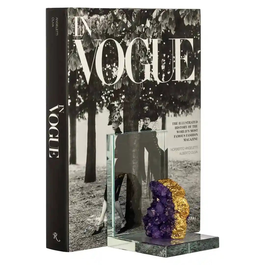 Buchstütze AGATE Kristall mit Achat
