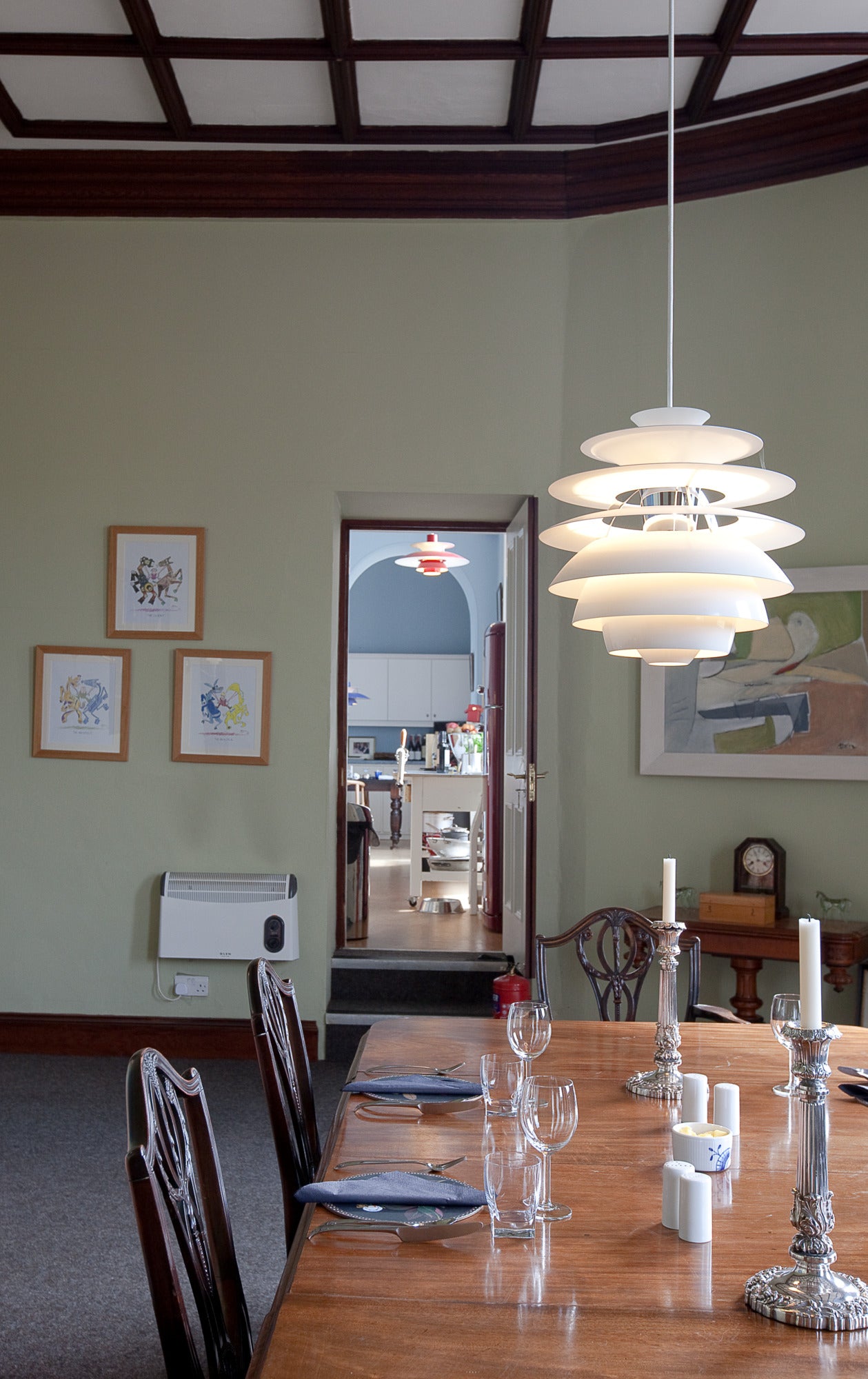 Pendelleuchte PH SNOWBALL weiß mit verchromter Oberfläche