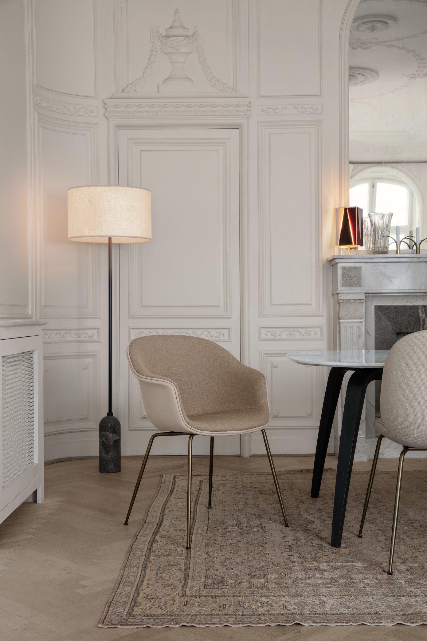 GRAVITY floor lamp gray marble