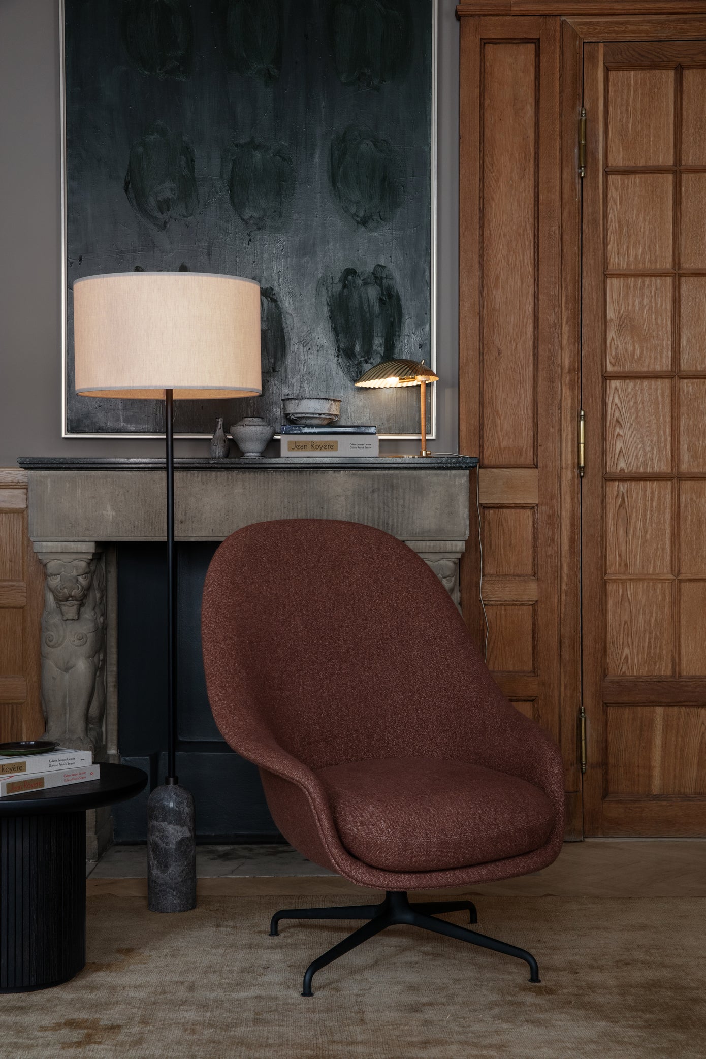GRAVITY floor lamp gray marble