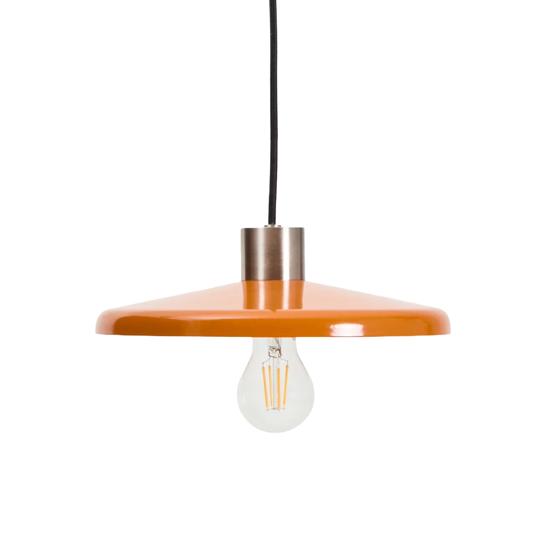 NUVIRA pendant lamp orange with silver