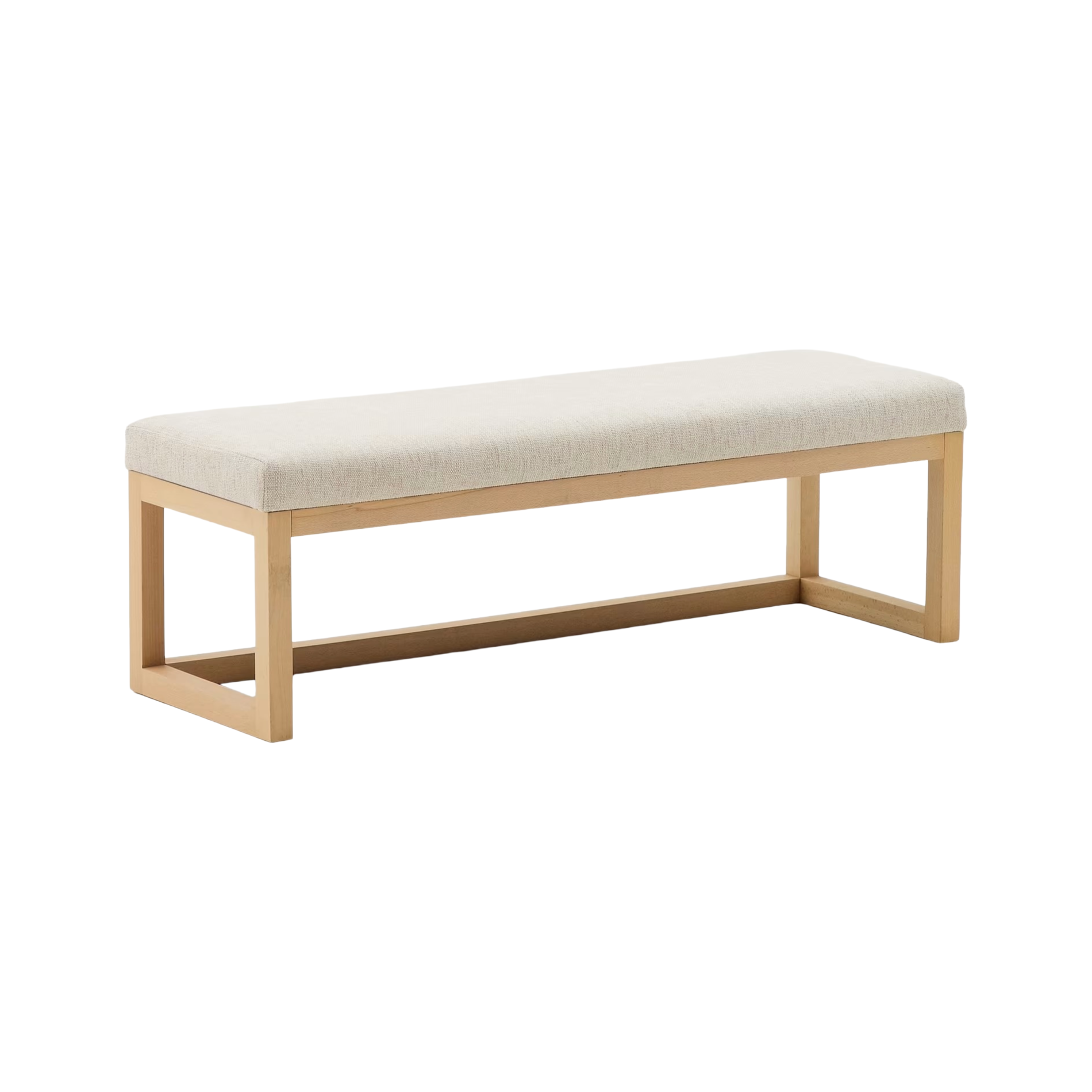 LOYA bench beige chenille with beech base