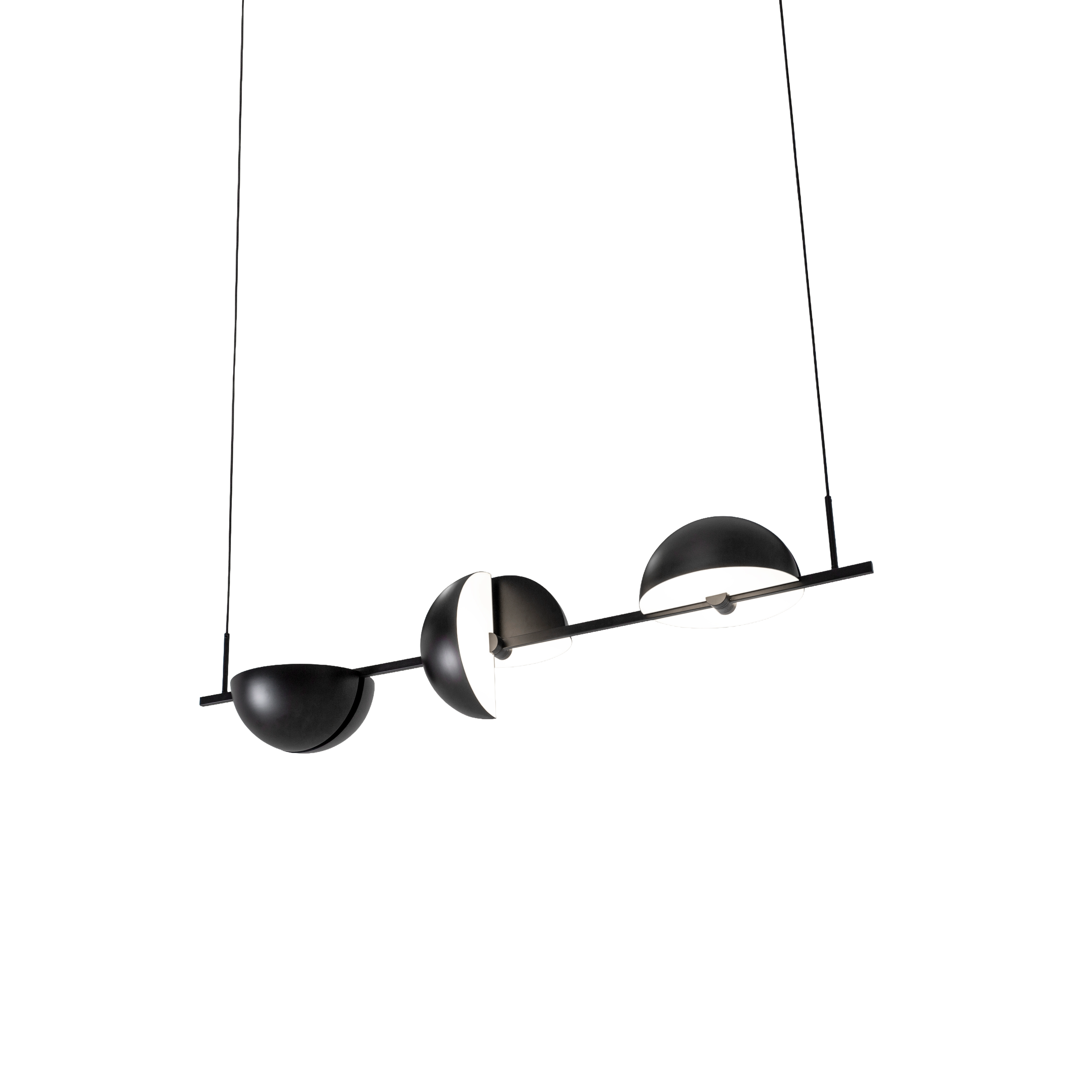 TRAPEZE TRIPLETTE black pendant lamp