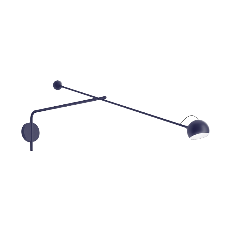 Wall lamp with adjustable arm IXA L dark blue