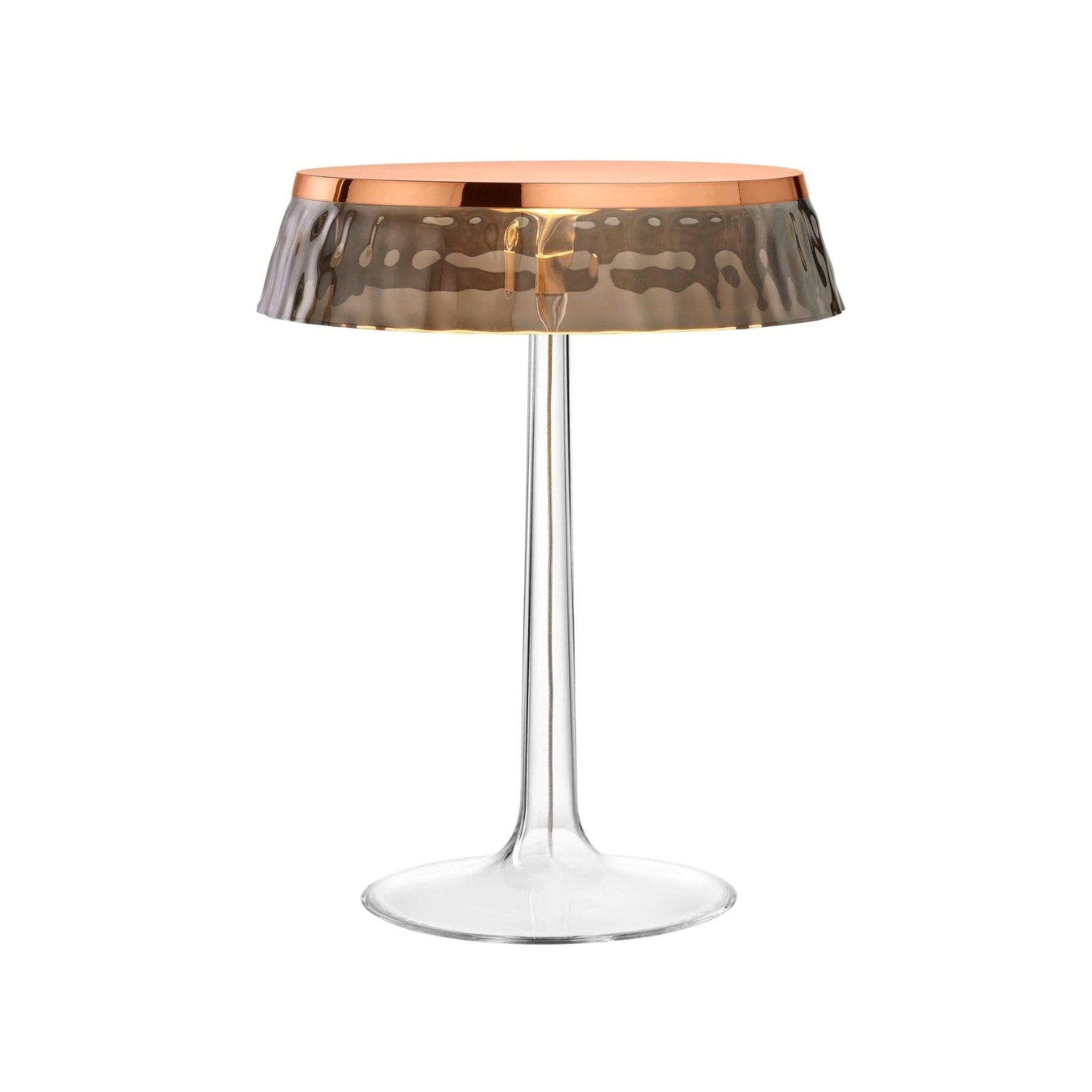 BON JOUR Table Lamp in Copper with Smoky Shade