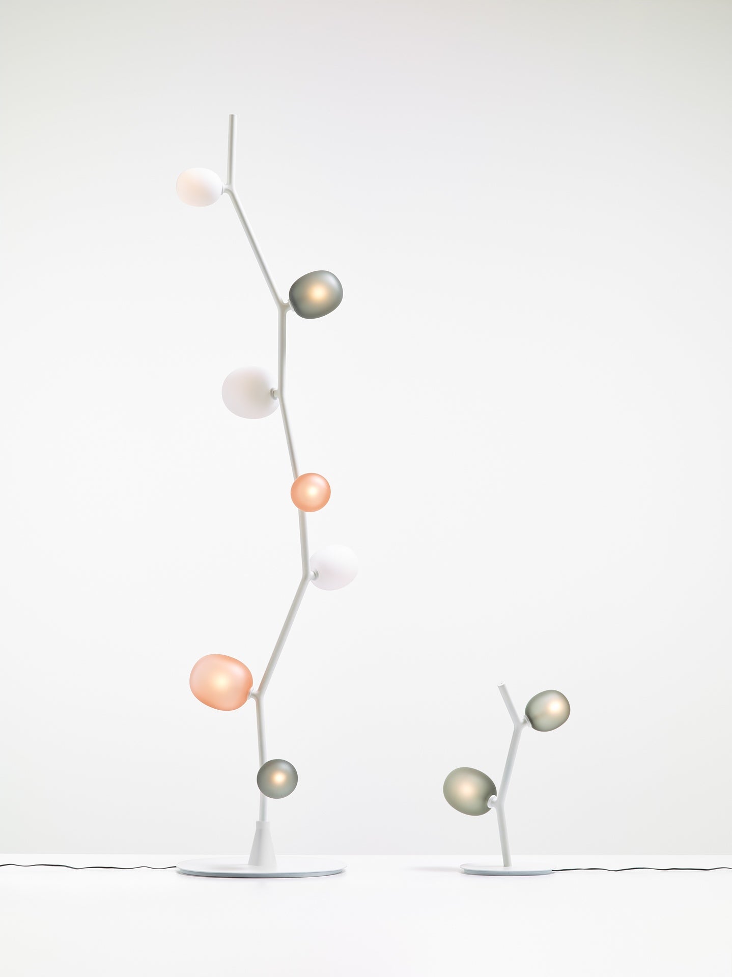 Efeu -Stehlampe Mattglas
