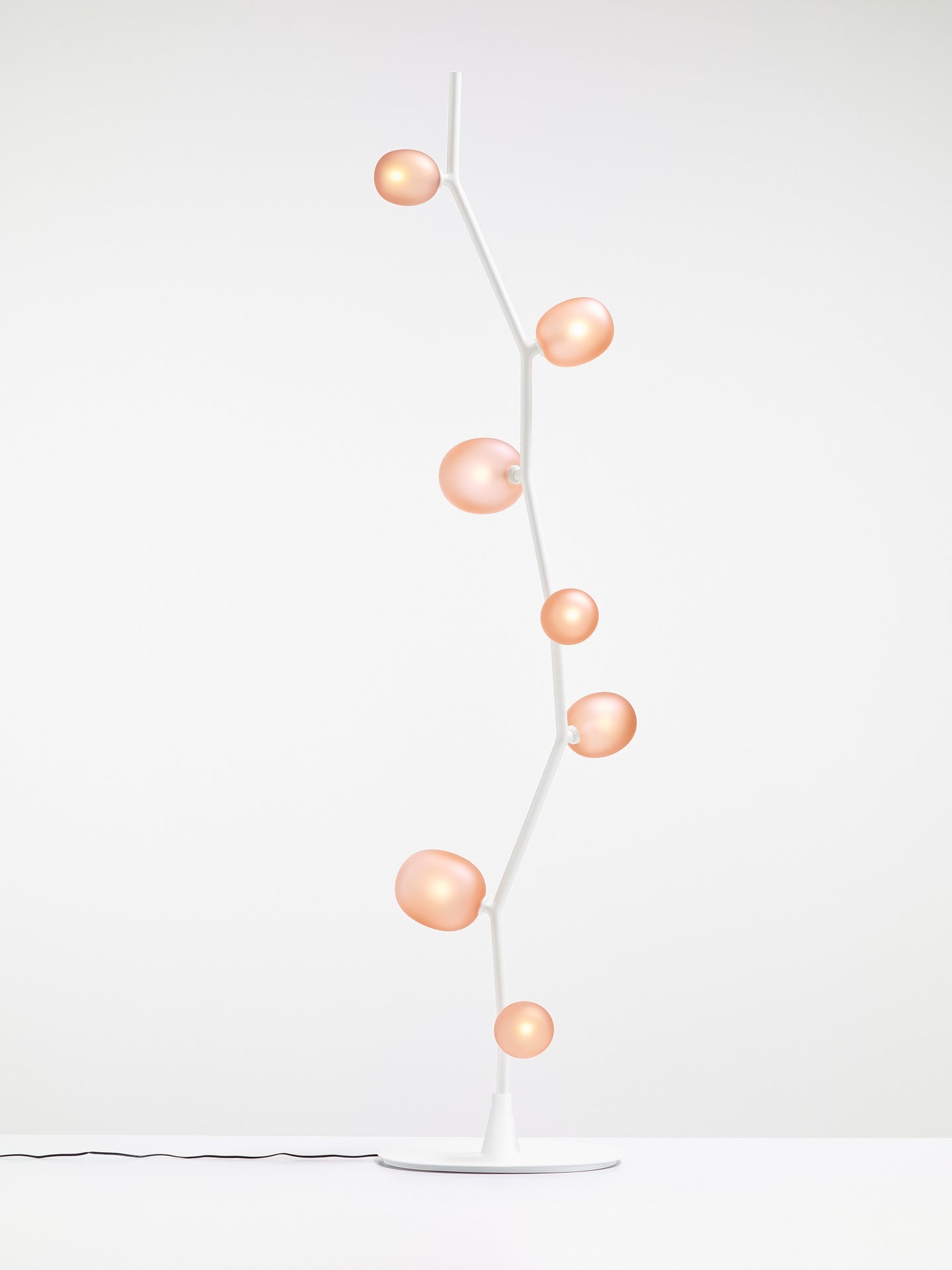 Efeu -Stehlampe Mattglas