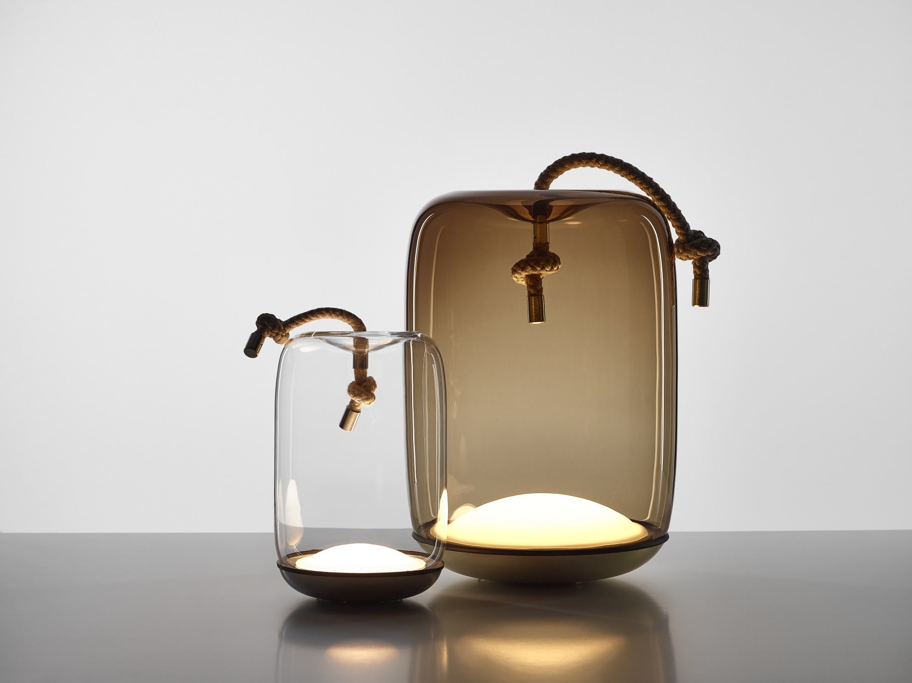 Knotenbatterie tragbare Lampe - Cilindro -Glas