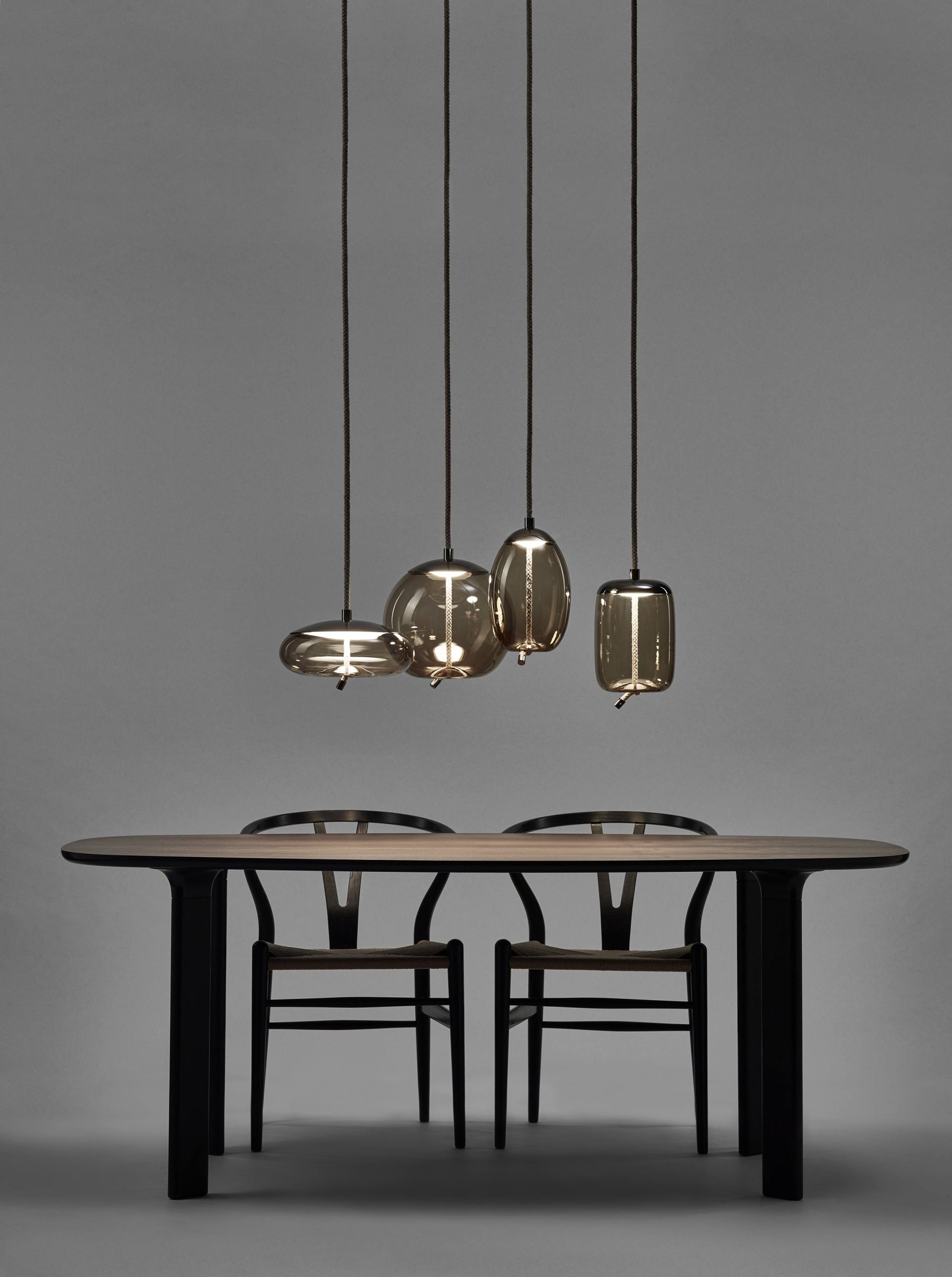 Knoten kleine hängende Lampe - Uovo -Glas