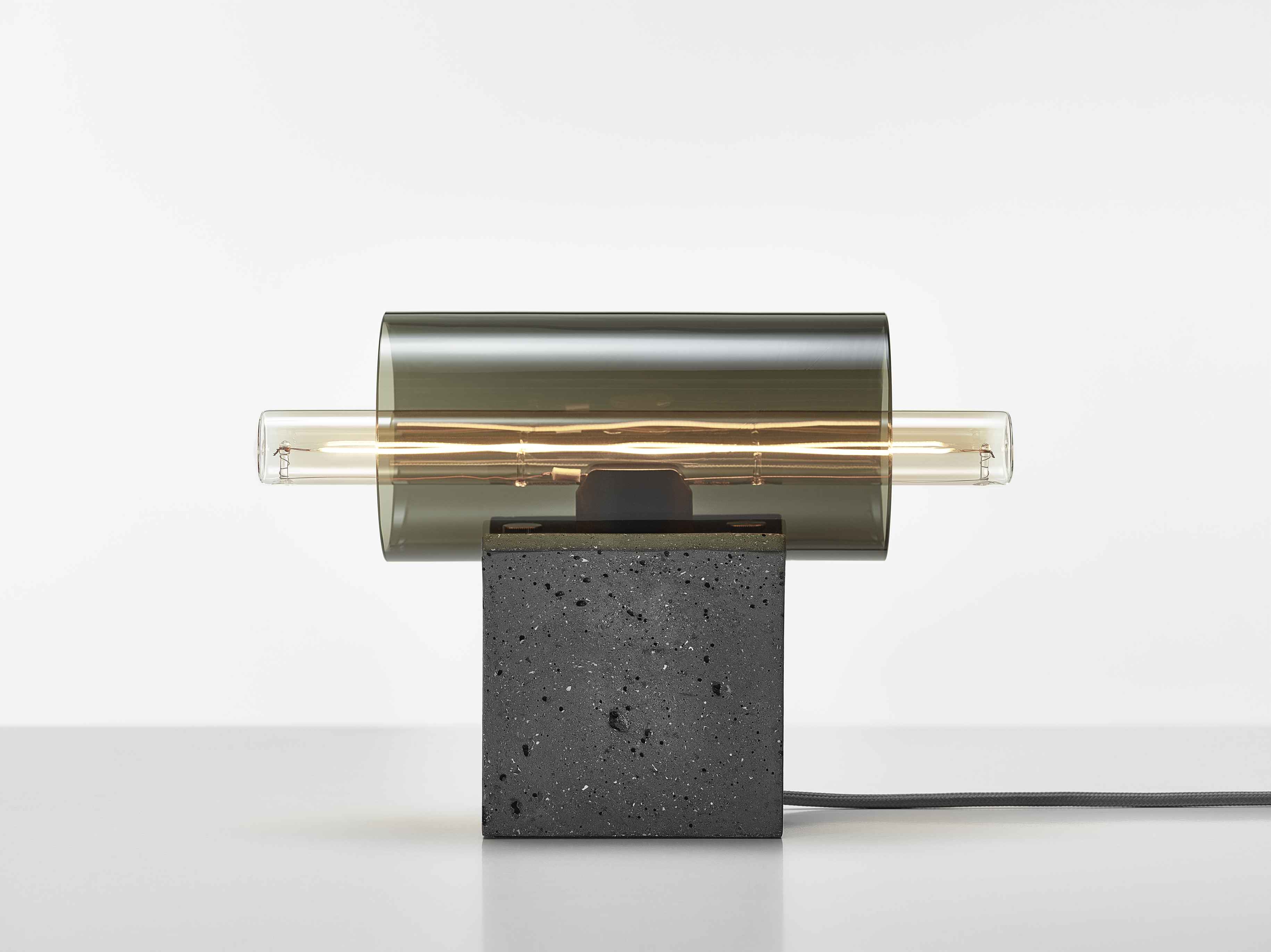 Overlay table lamp concrete