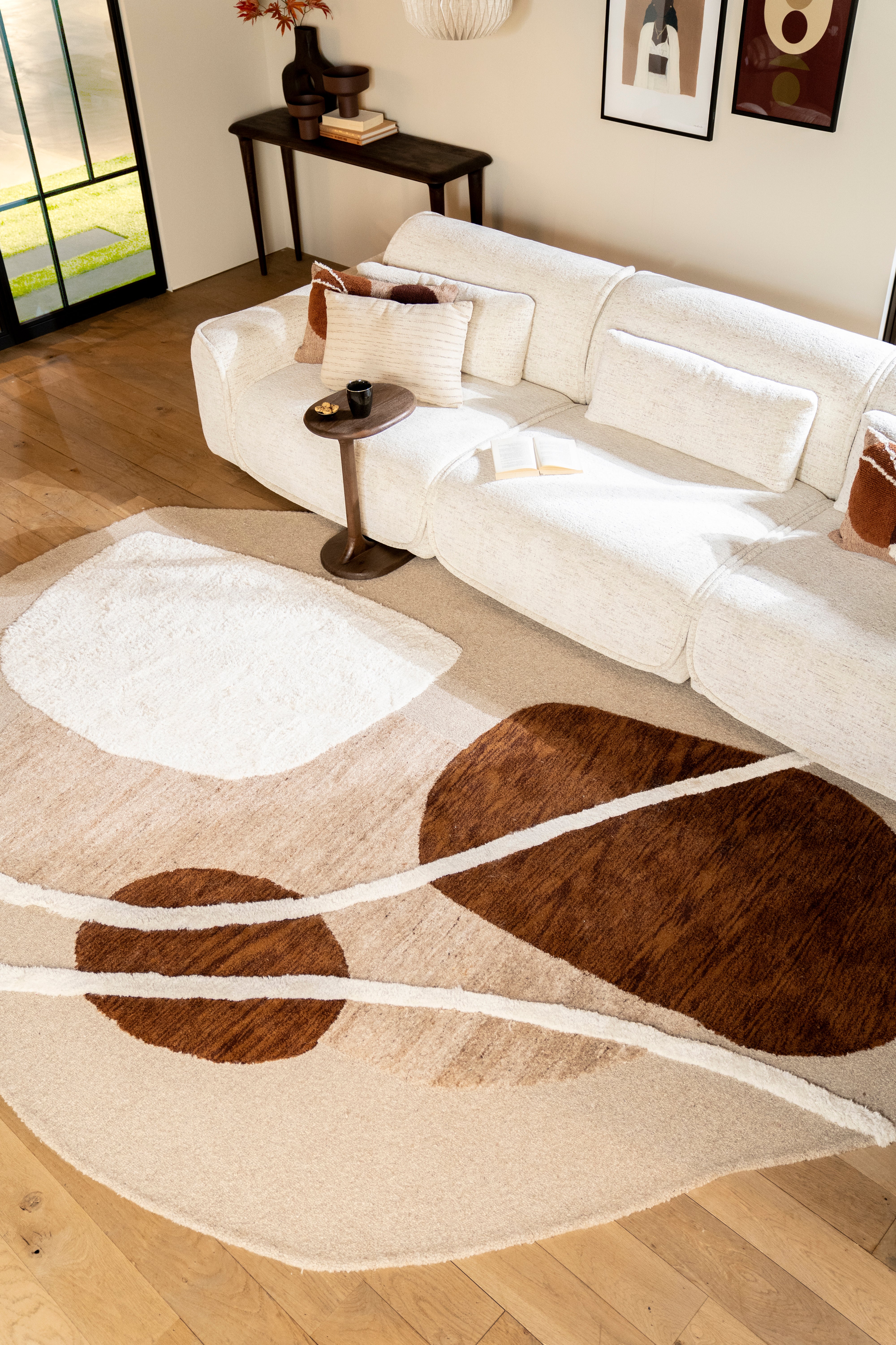 Teppich OGANI beige mit braunem