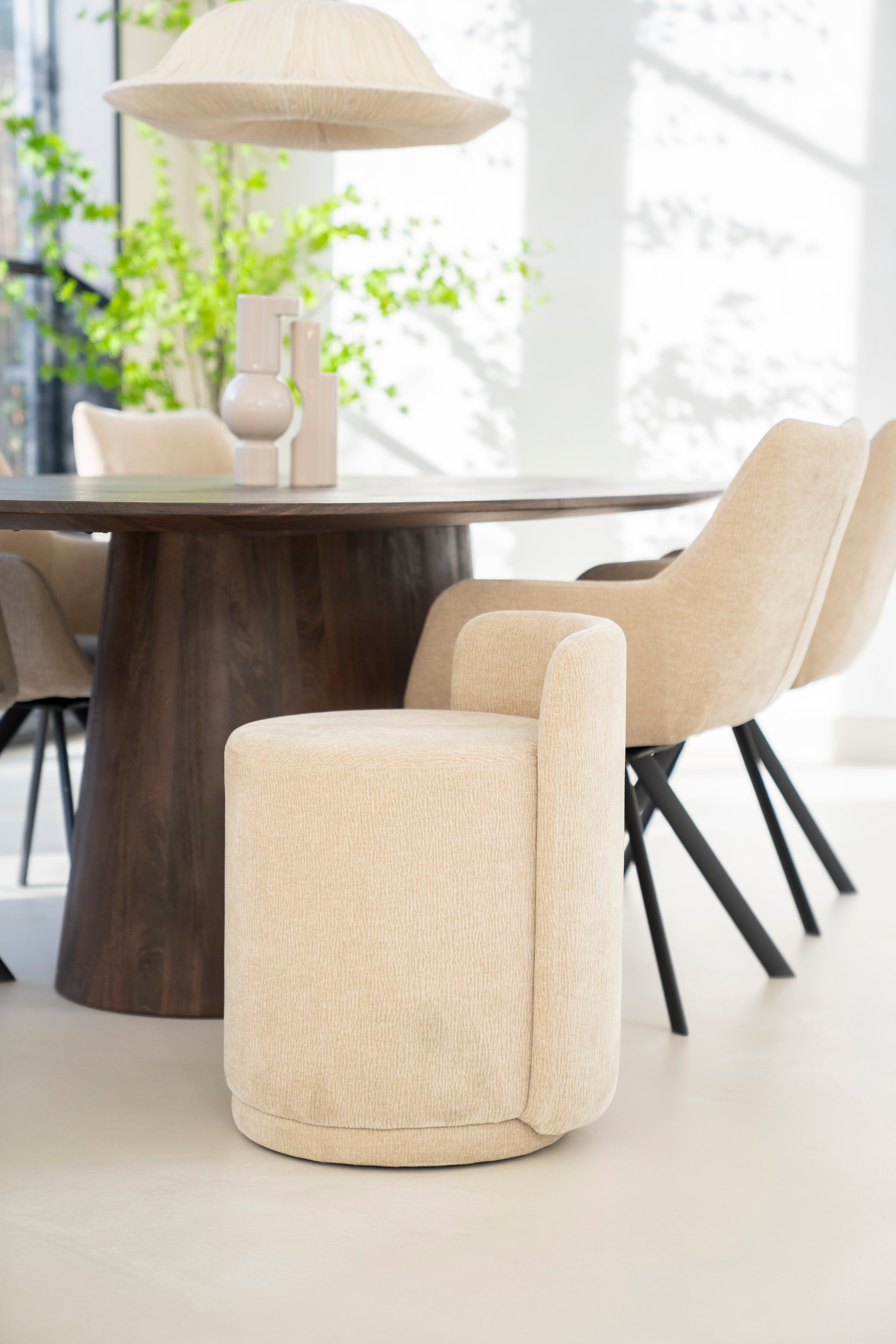 Hocker MARQUE cremefarben