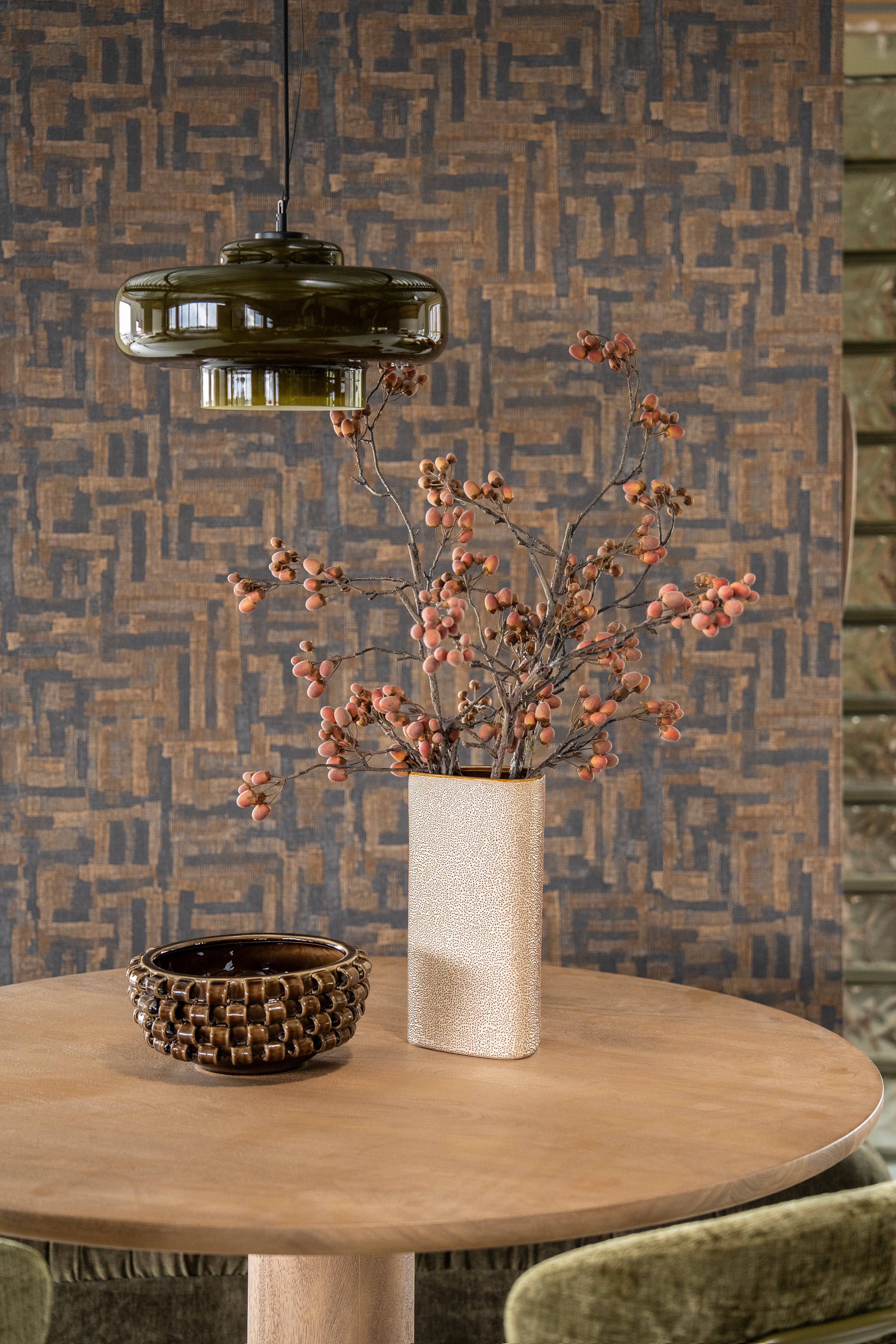 Wazon DOTANGLE żółta ceramika