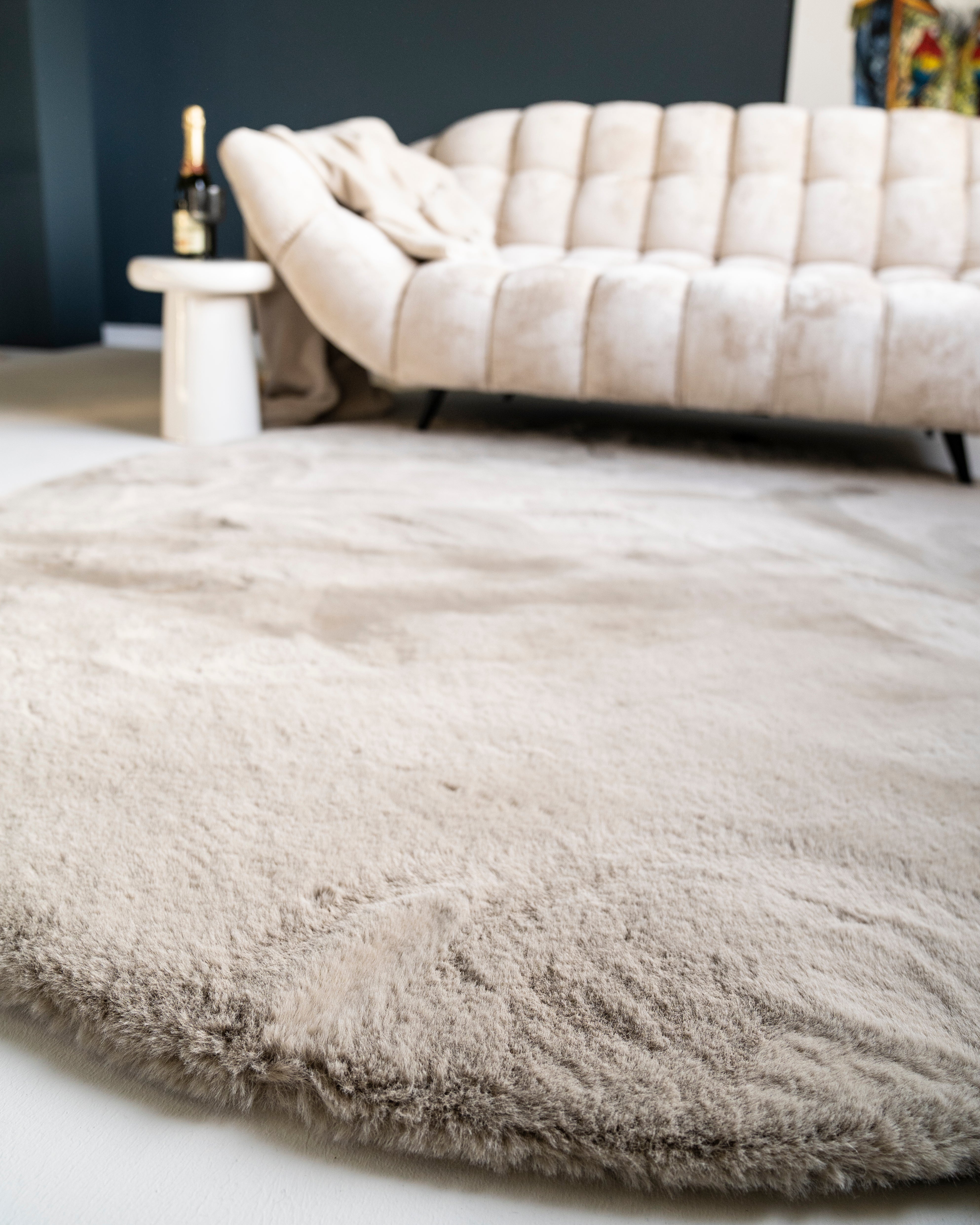 Rundteppich ZENA beige