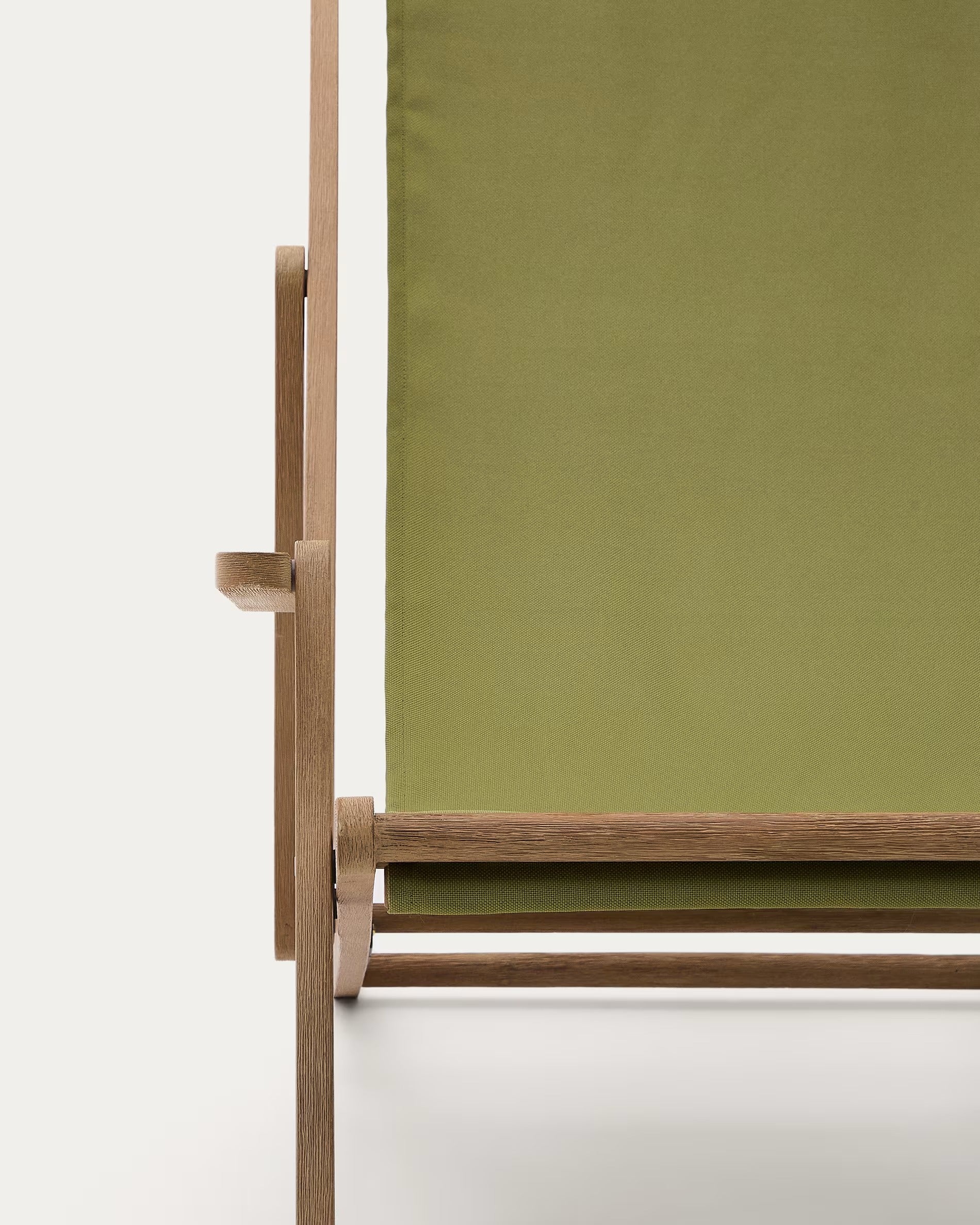 Grüner Liegestuhl VILARA mit Akaziengestell