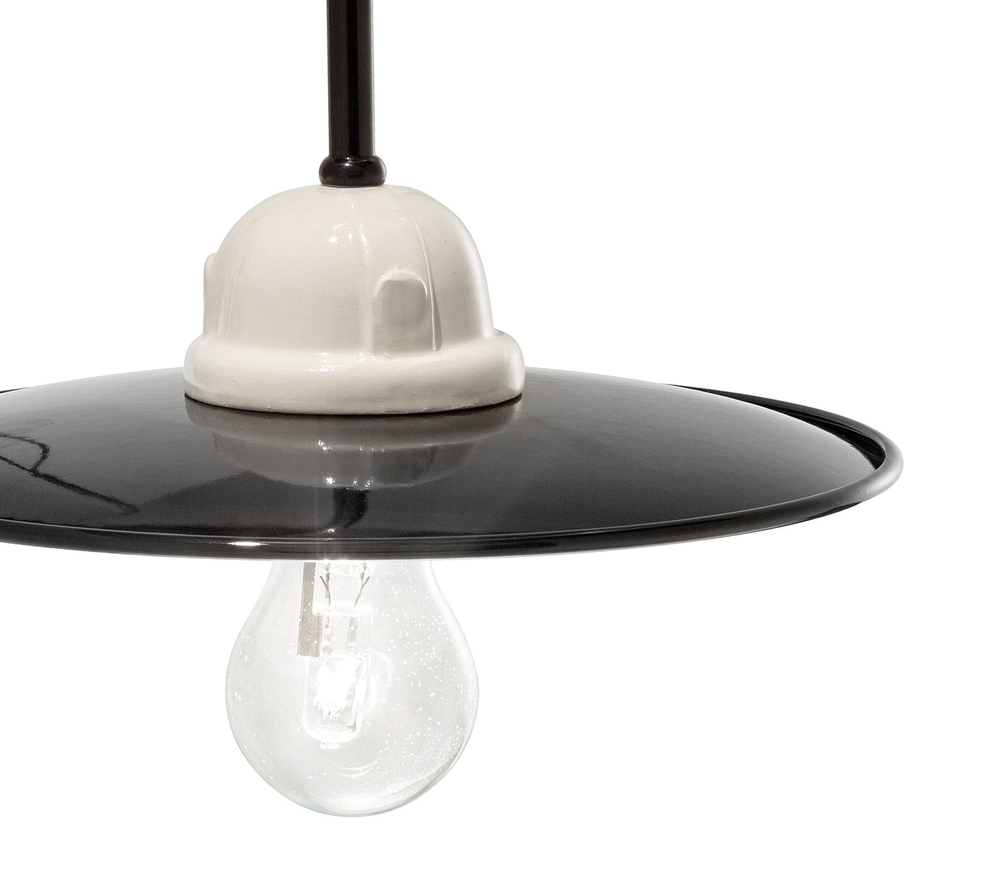 B&W Keramik Wandlampe schwarz-weiß