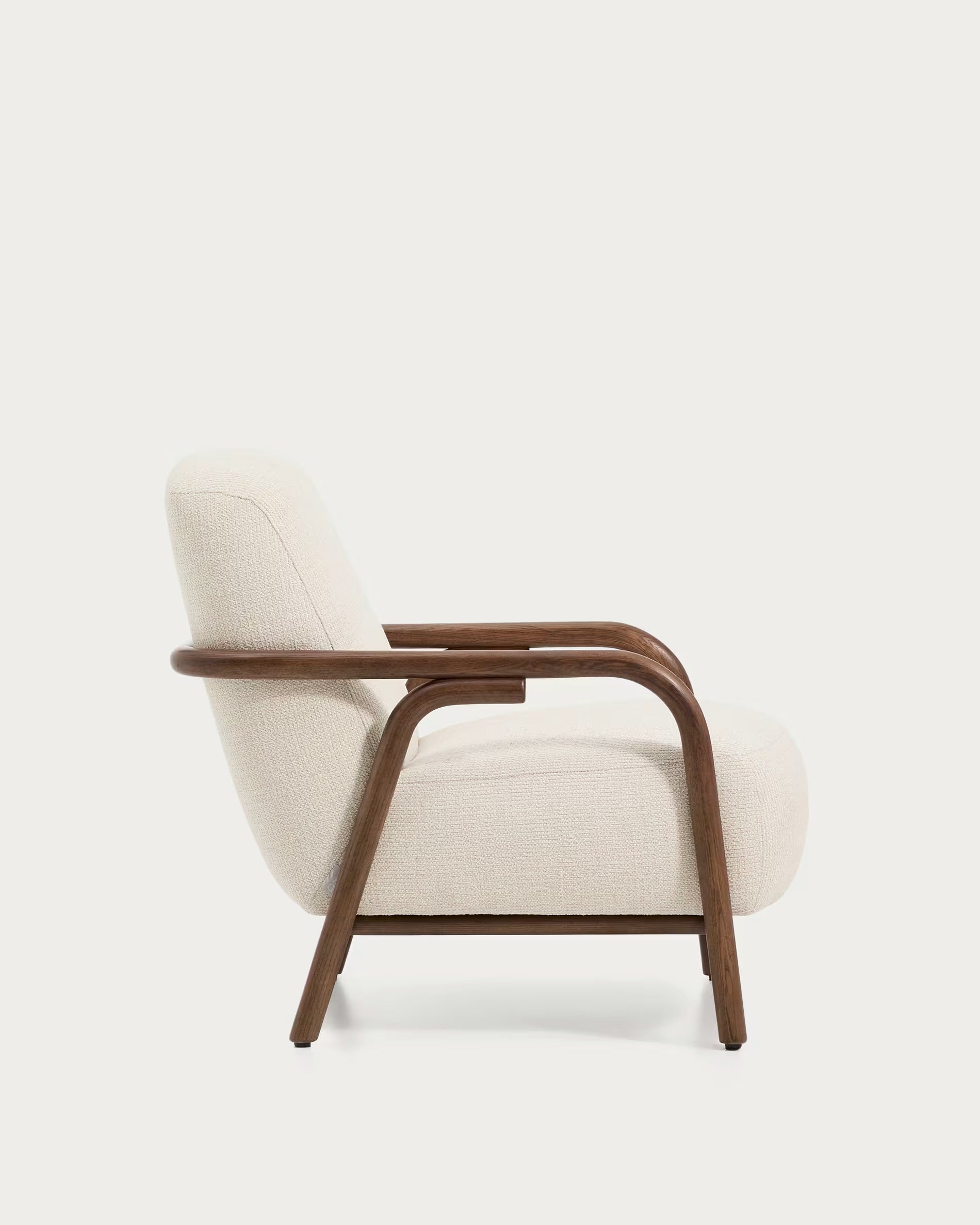 SYLO Armchair in Beige with Dark Ash Base