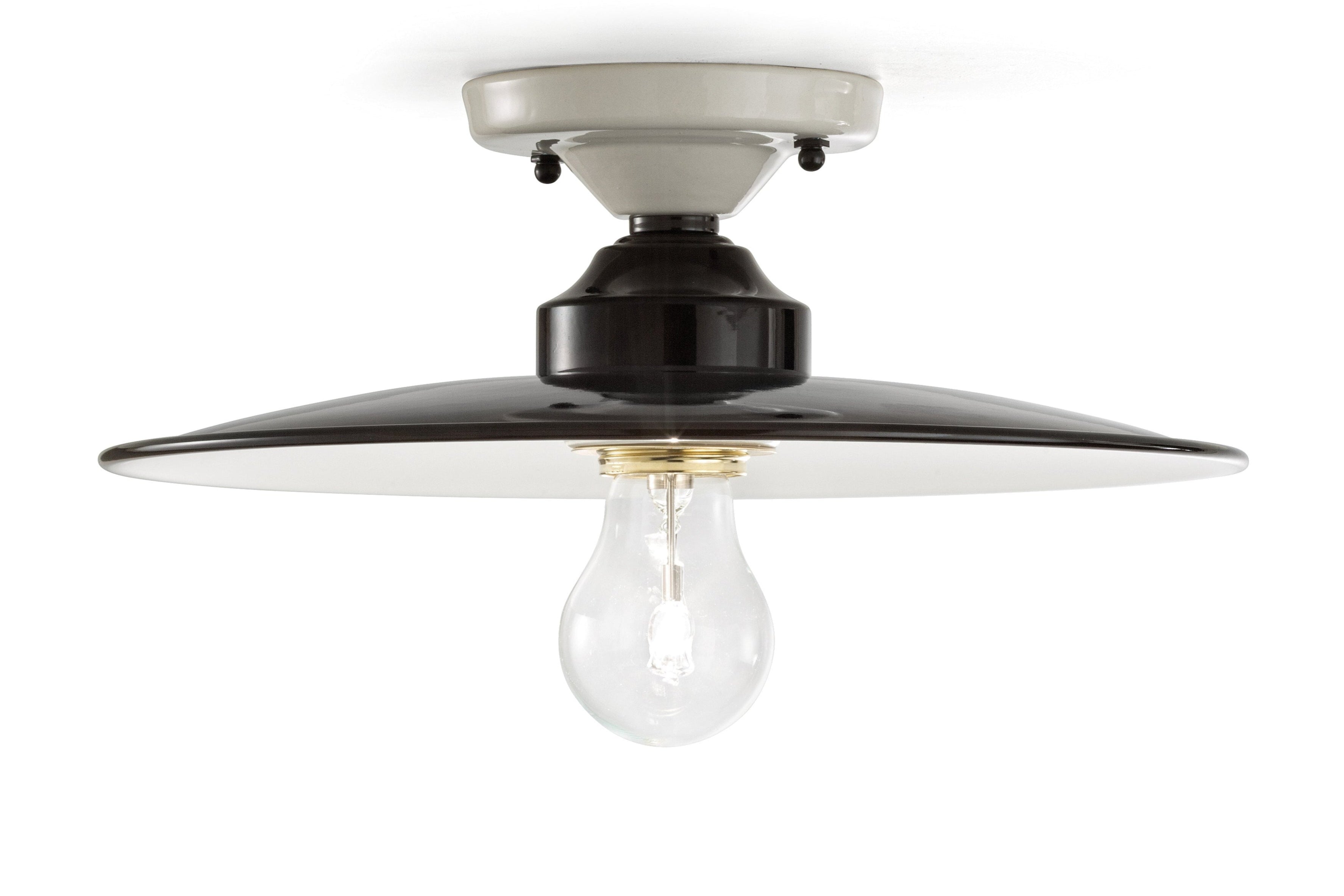 B&W Keramik Deckenlampe schwarz-weiß