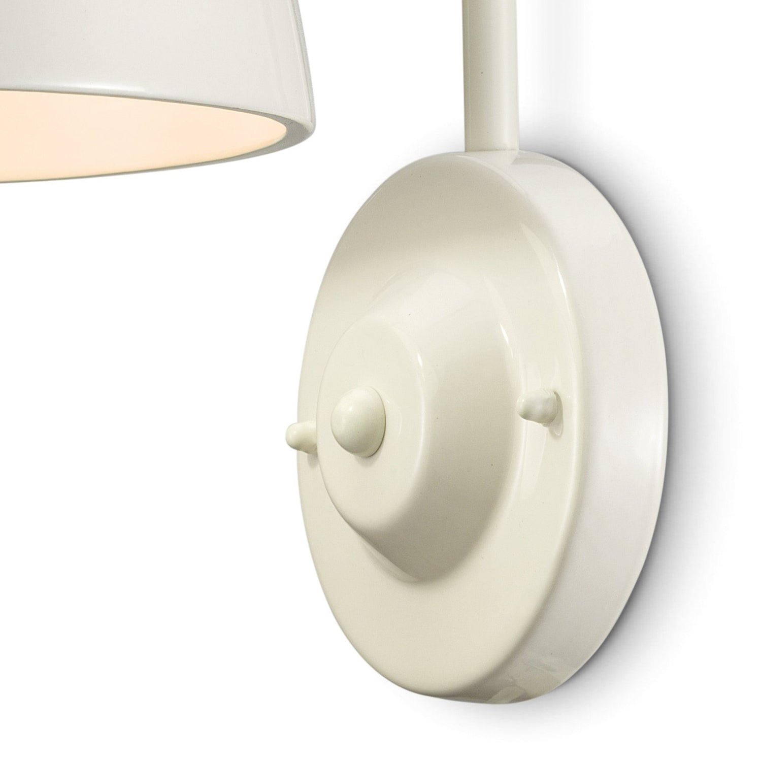 50's Cream Ceramic Wall Lamp