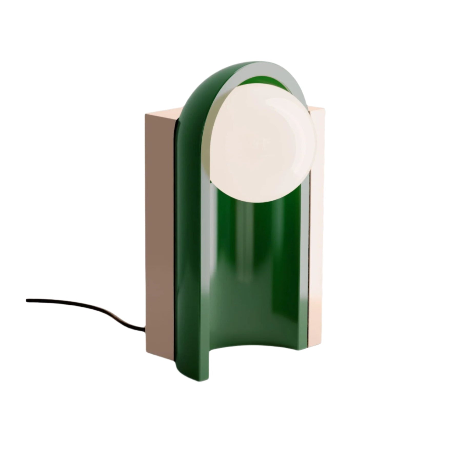 Tischlampe aus Keramik CLÉO beige mit salbeigrün